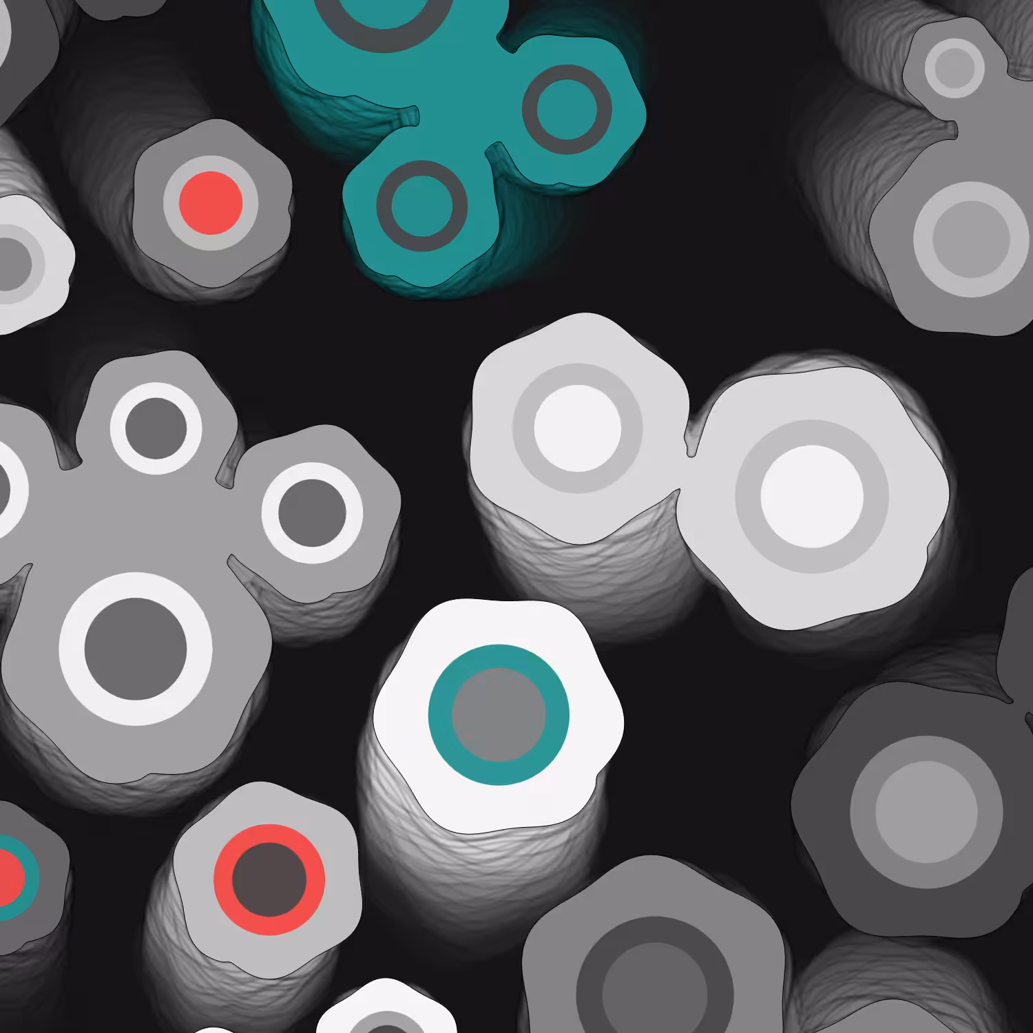Geometric colorful shapes (Free edition) #32