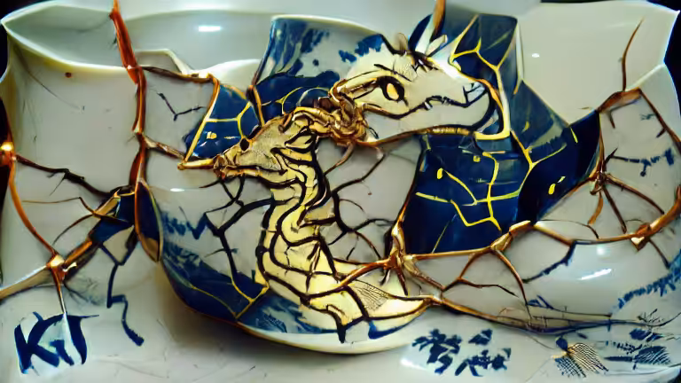 kintsugi dragon (pixray_genesis)