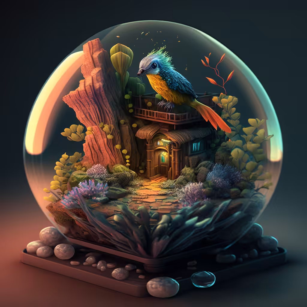 Glass Ball . Animals: Lovely creature