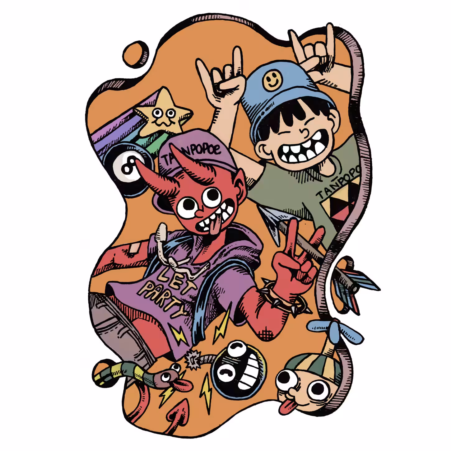 devil play with friend
