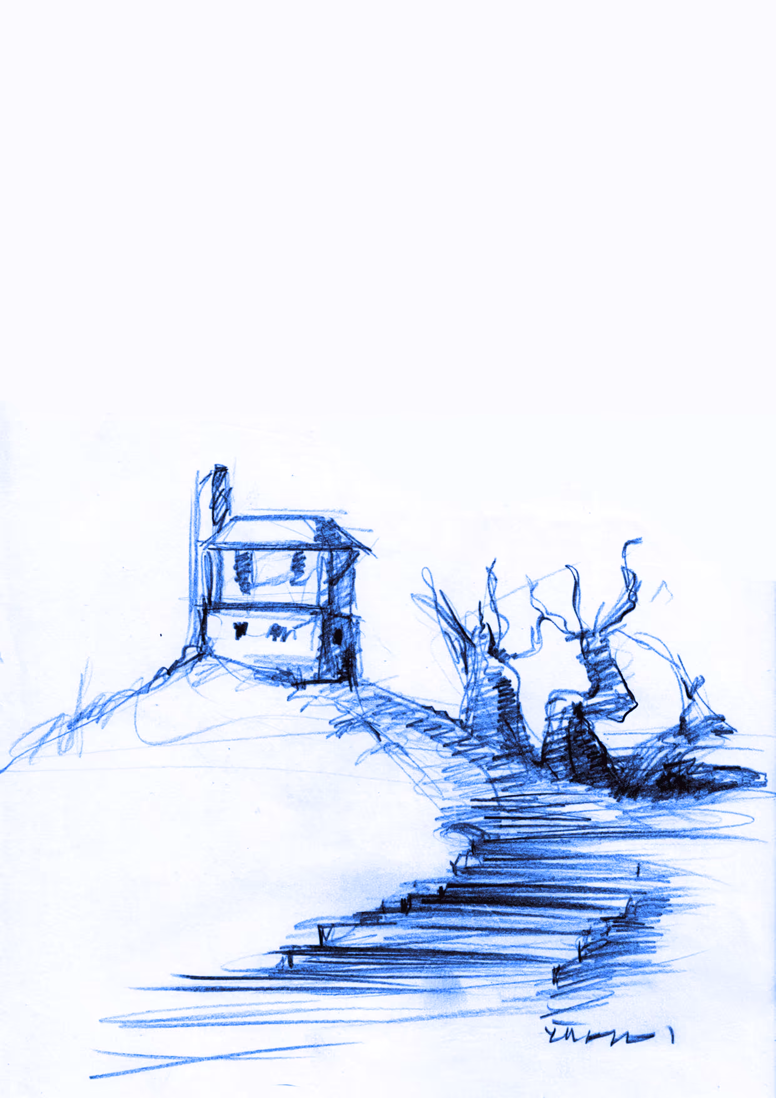 landscape with stairs