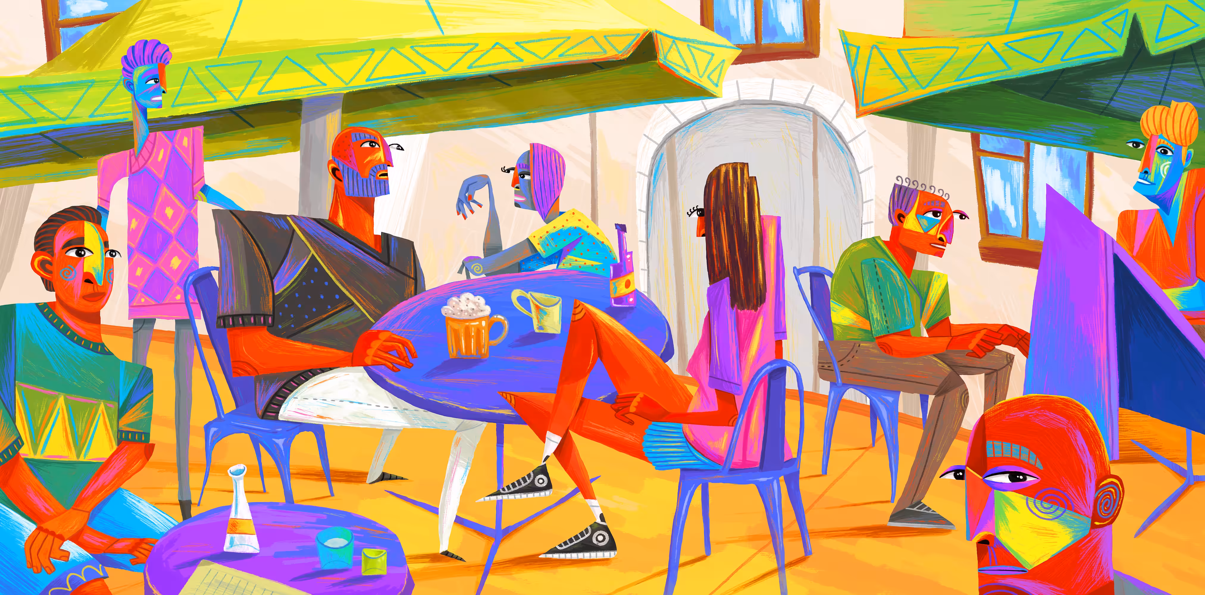 Sur la terrasse