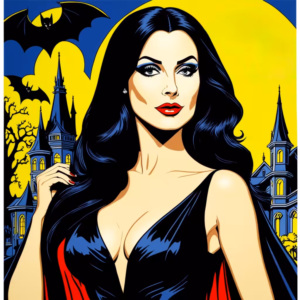 Addams go Pop Art: Morticia goes Pop #4