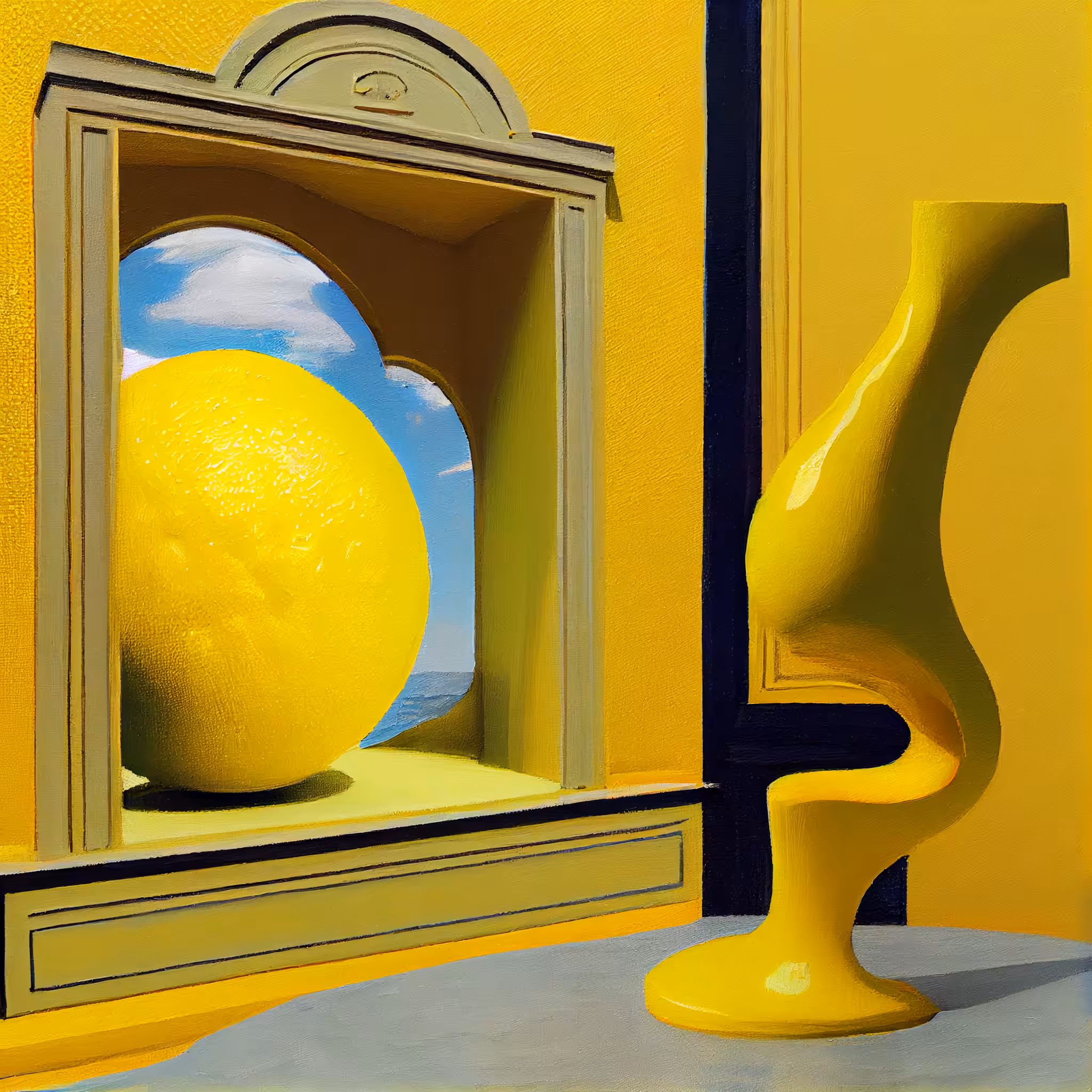 Study of a sculpture on a table