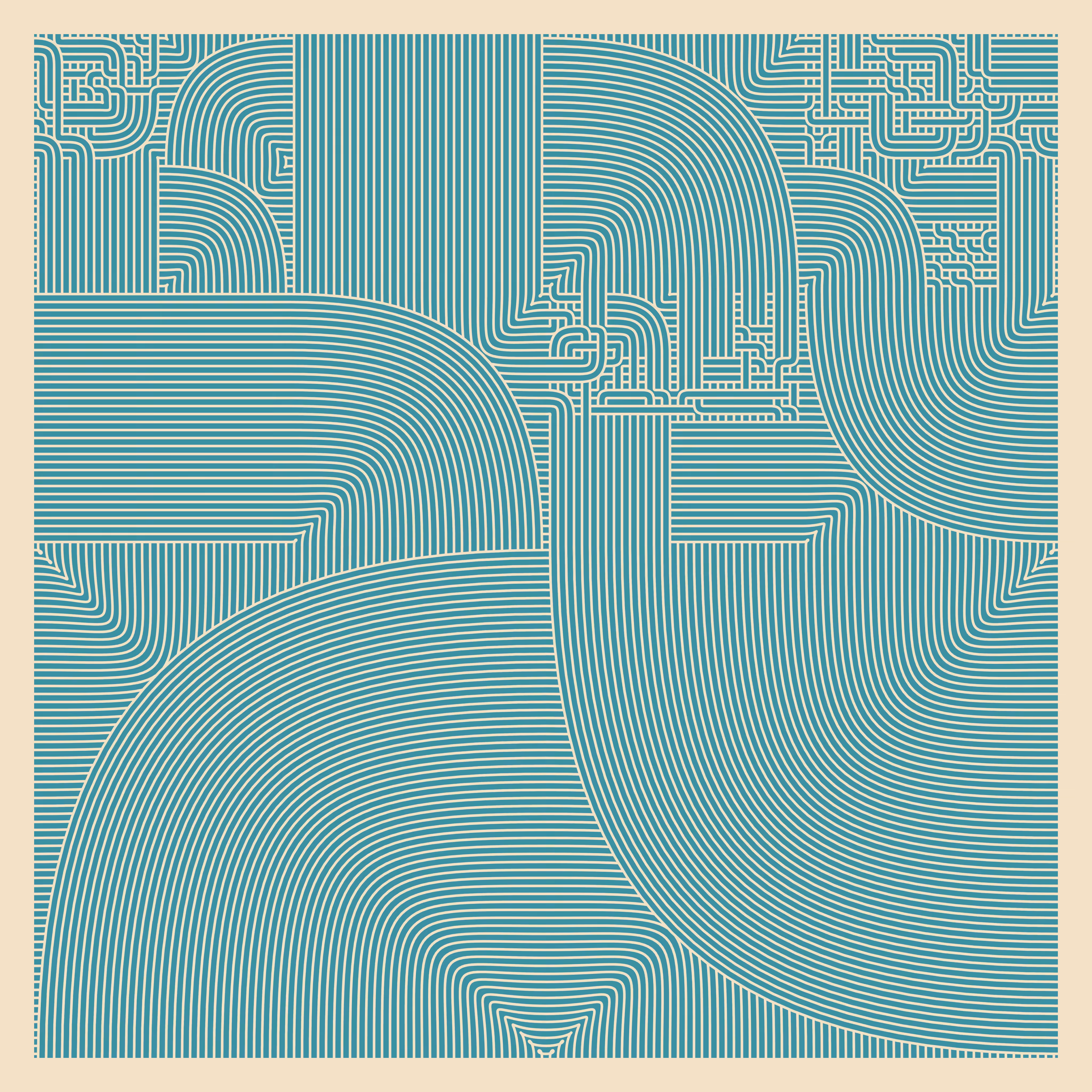 Multi-scale bezier Truchet tiles