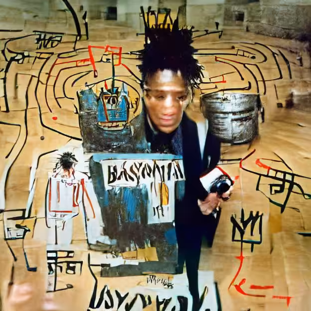 Basquiat painting New York inside the labyrinth