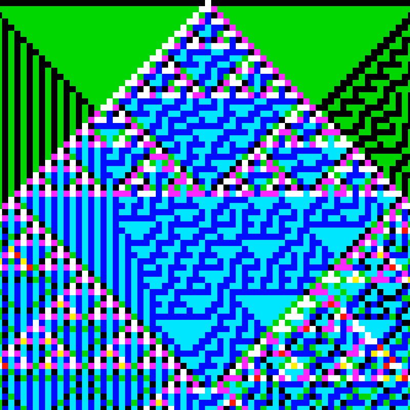 RGB Elementary Cellular Automaton #552