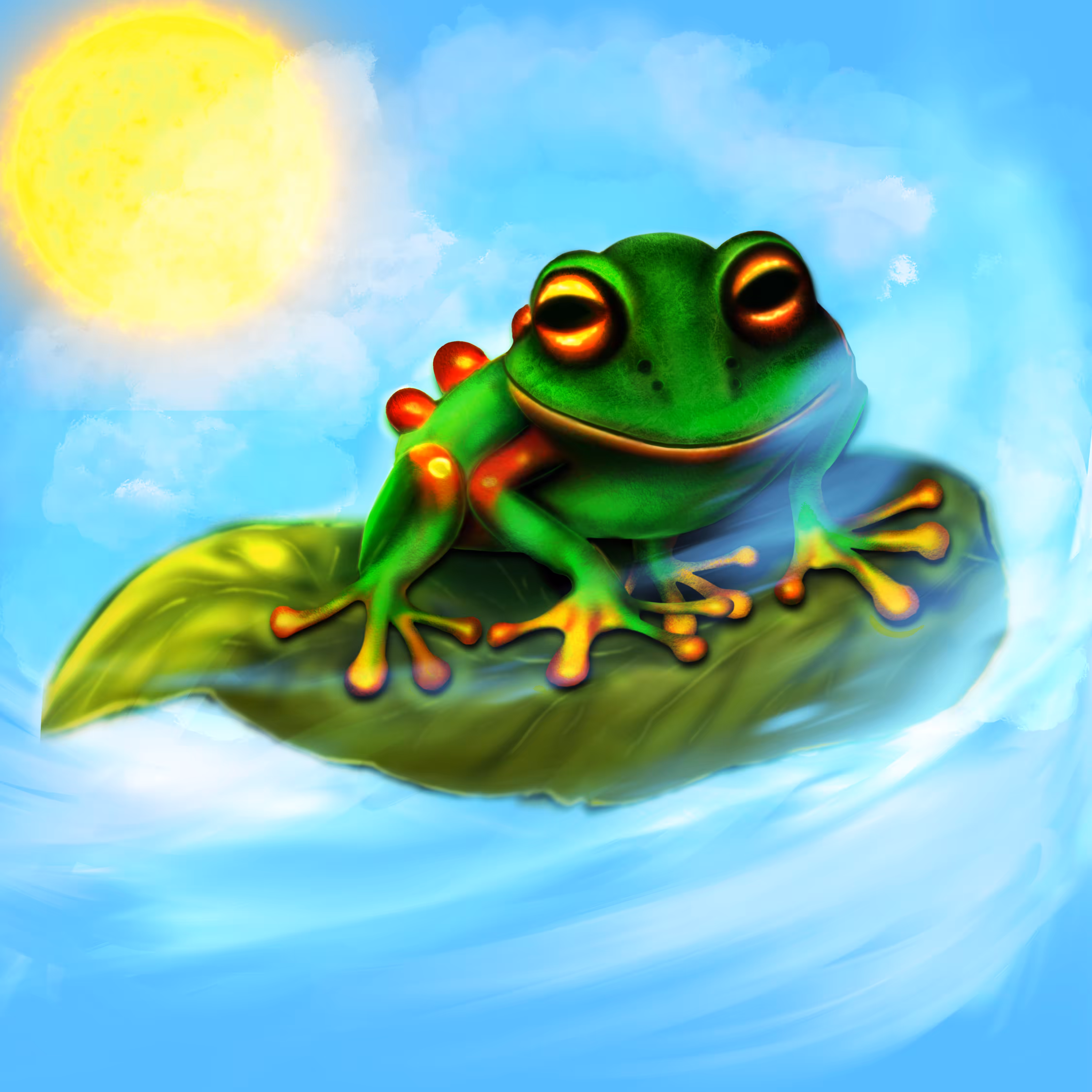 The travelling frog
