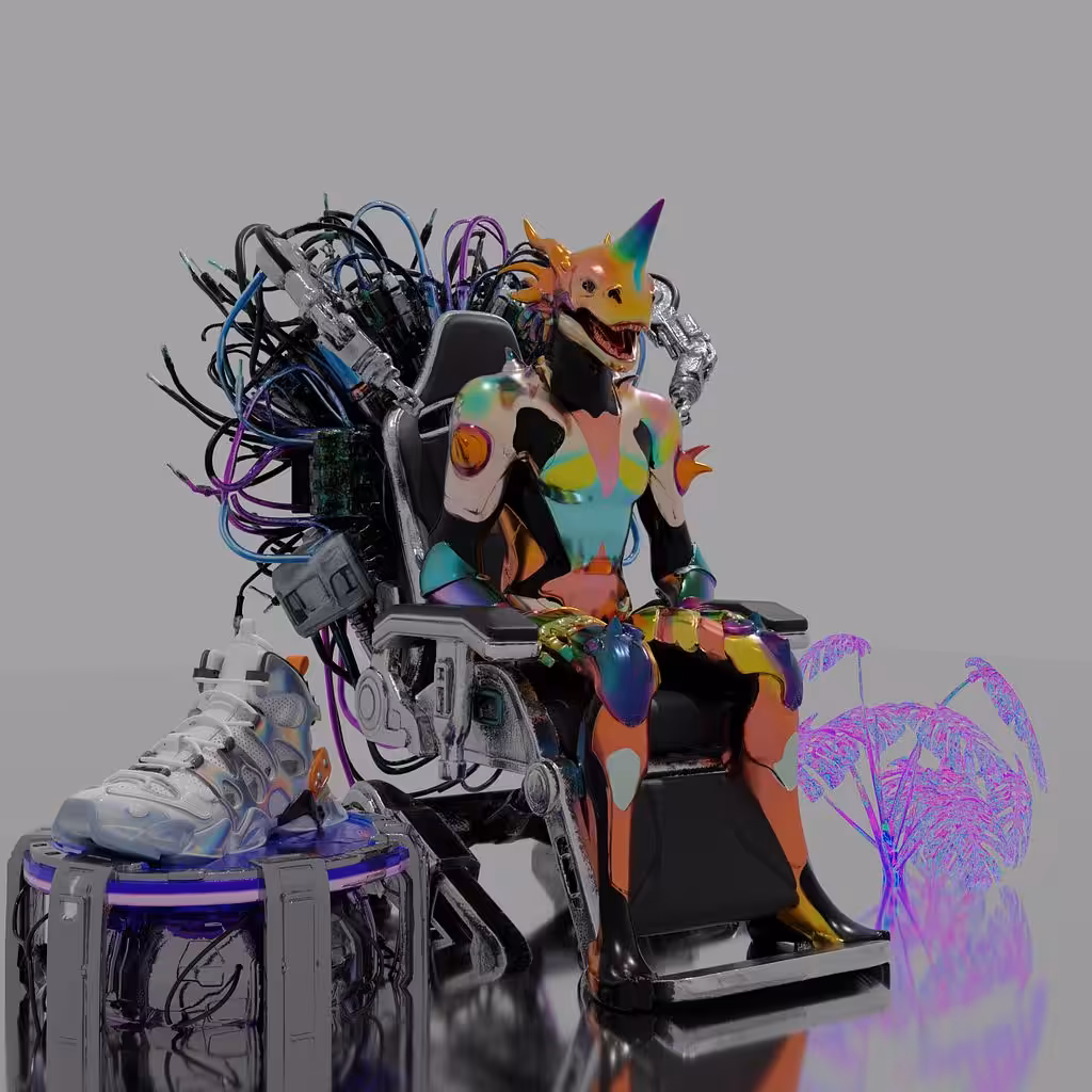 Sitting for a Moment After Completing a Sneaker Sculpture 