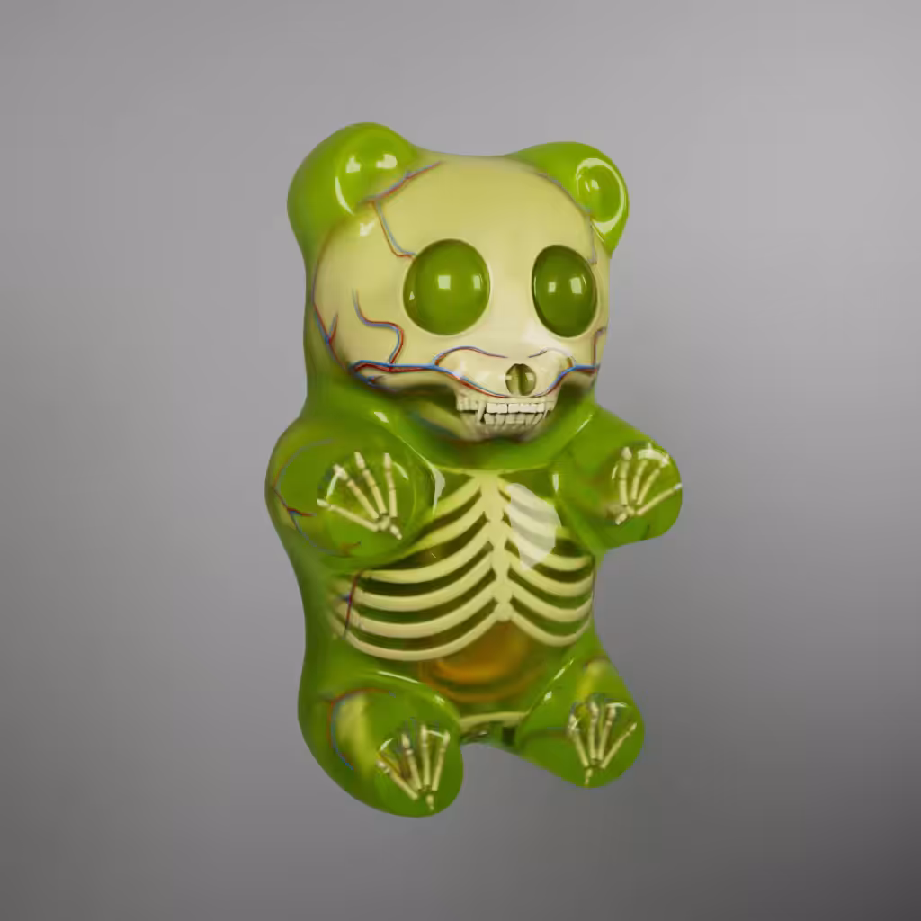 Gummi Bear Anatomy (Lime)