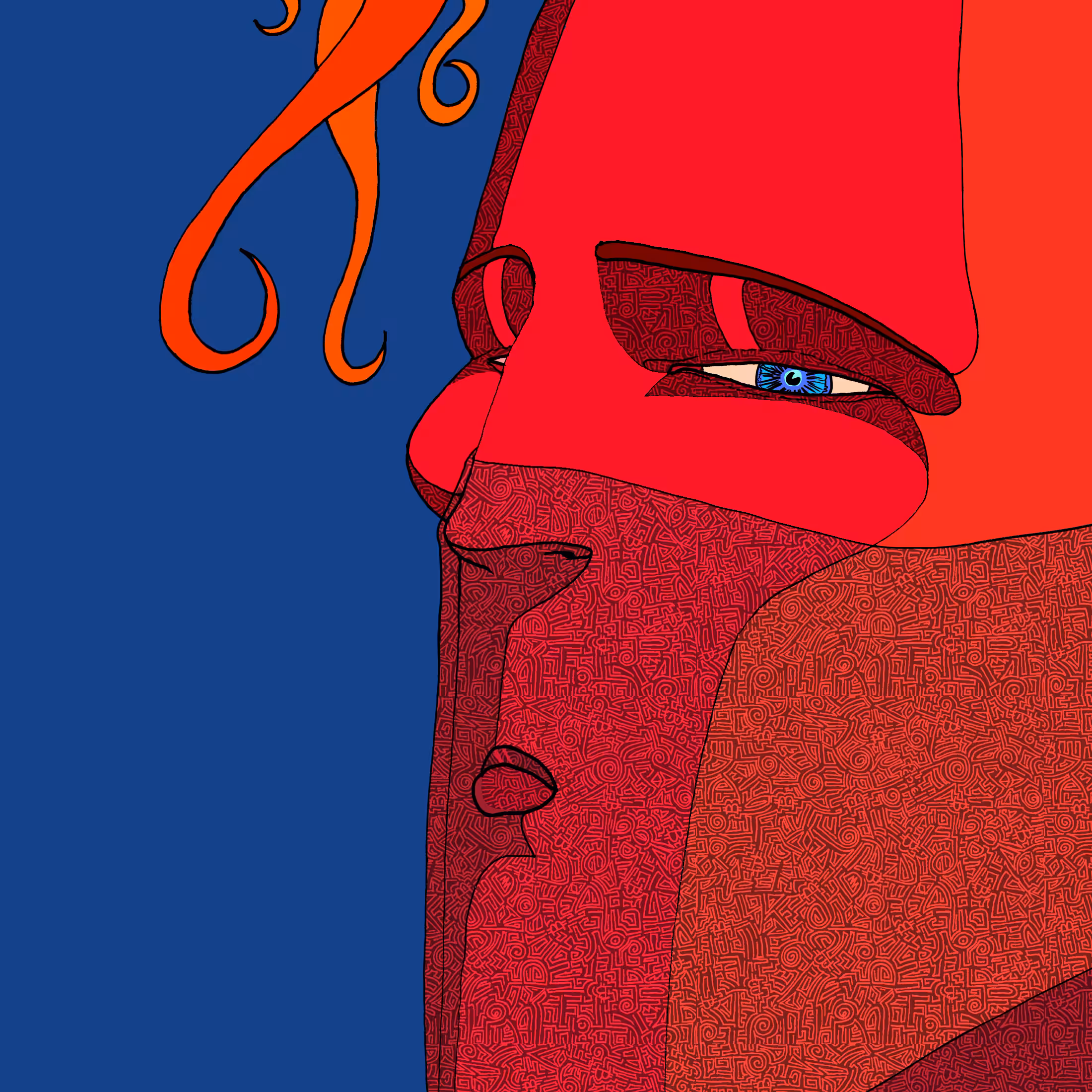 red mask