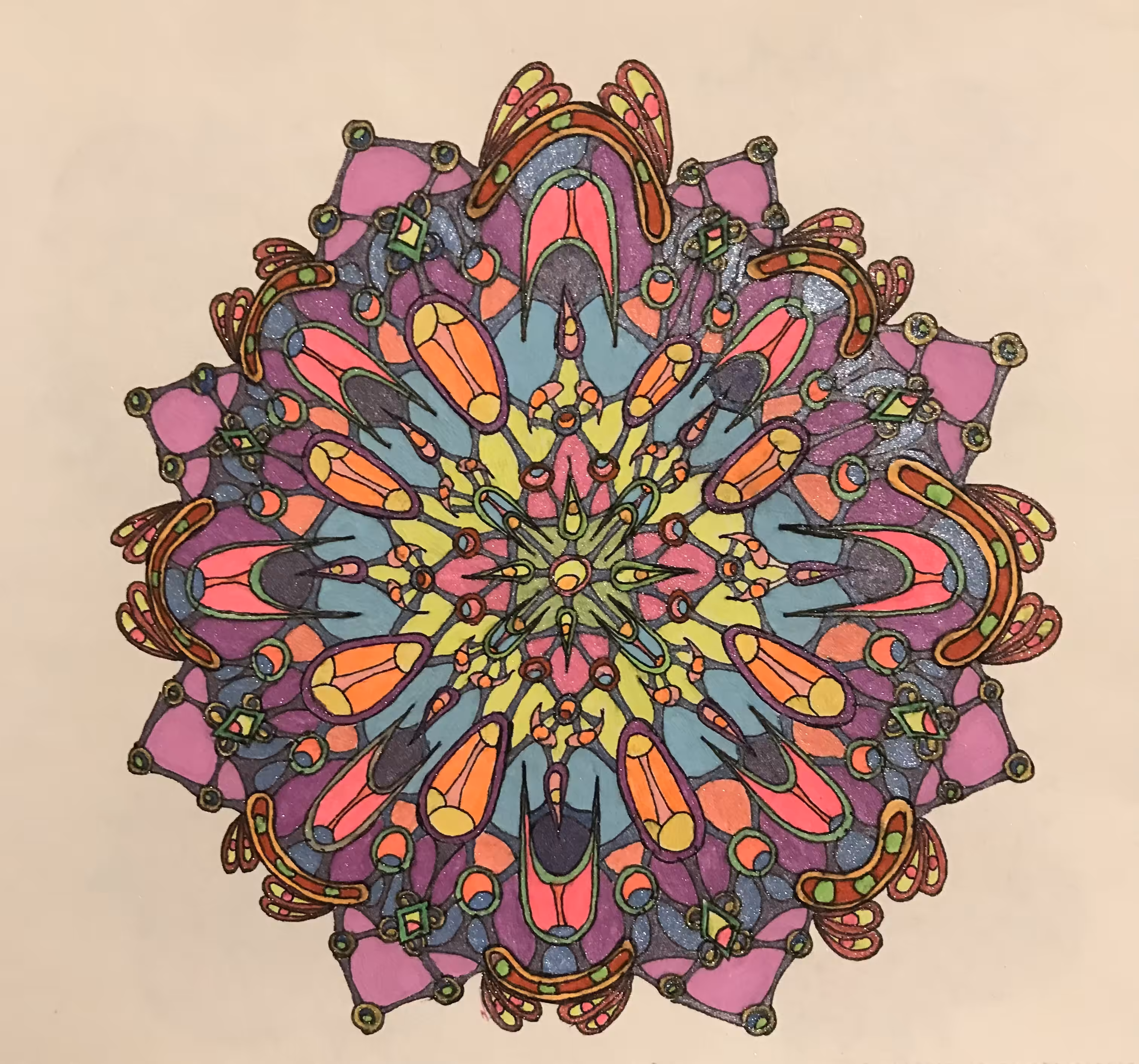Peacock Star Pinwheel 