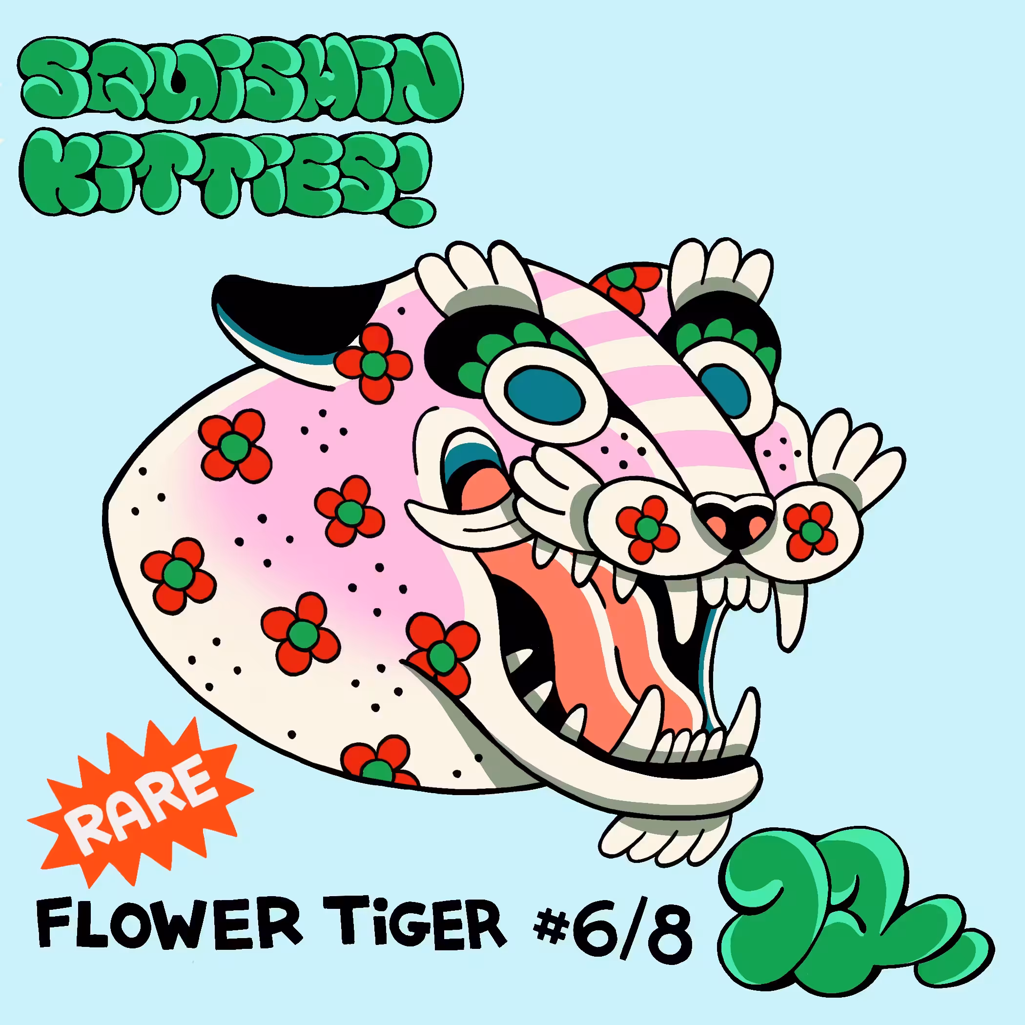 [SQUISHIN KITTIES!] | 06 | FLOWER TIGER <RARE!>
