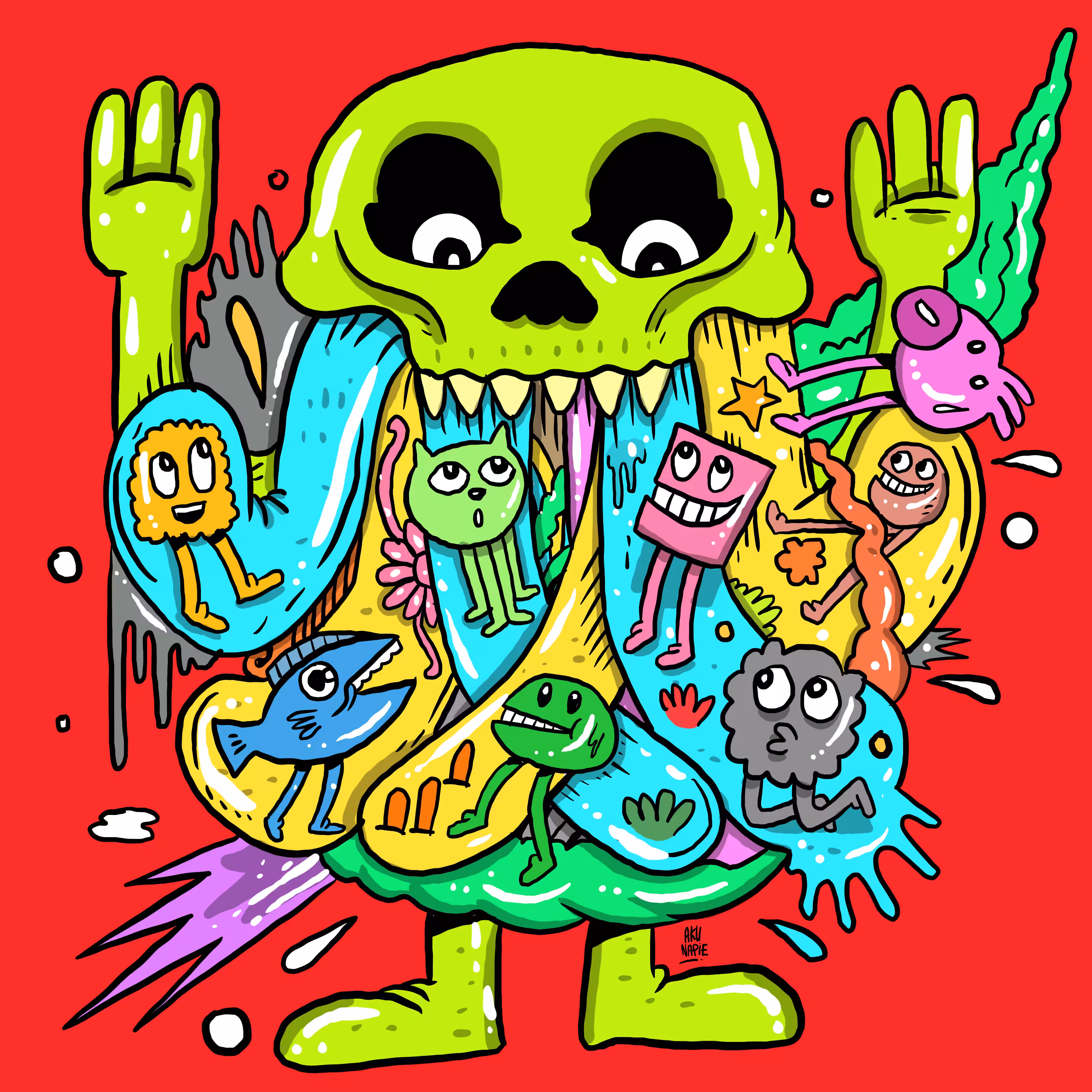 Doodle Skull Attack