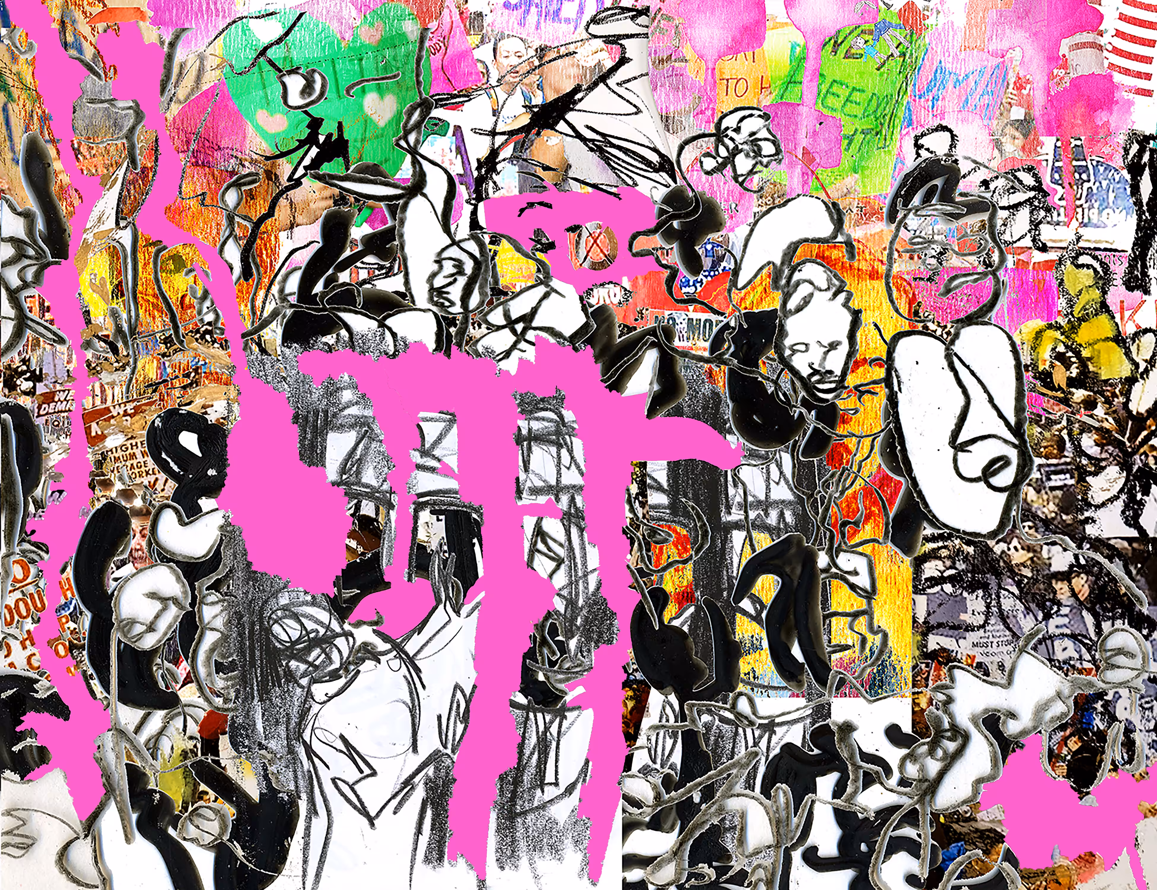 Protest Print with Veins 6