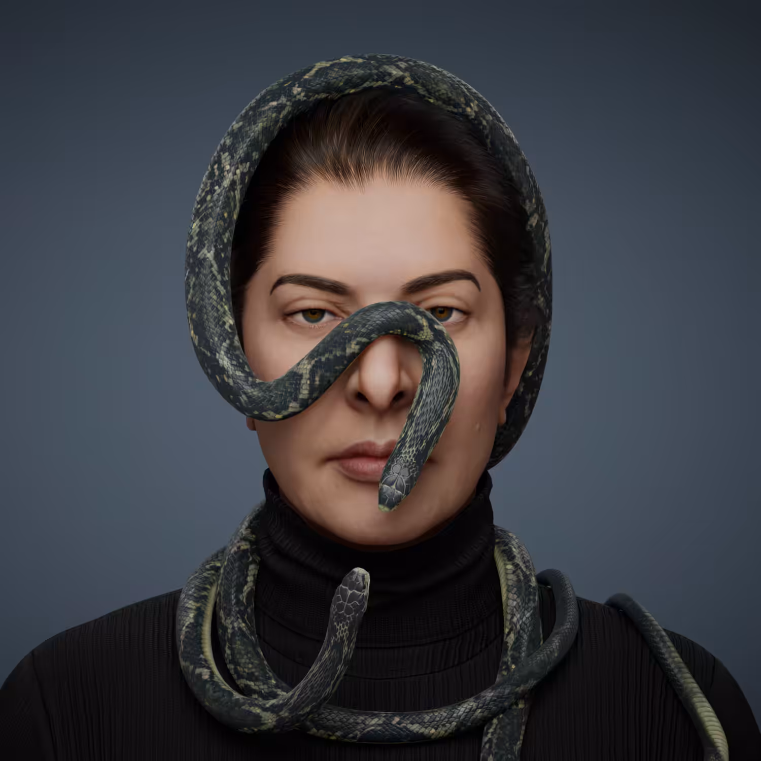 Portrait with Snakes #211
