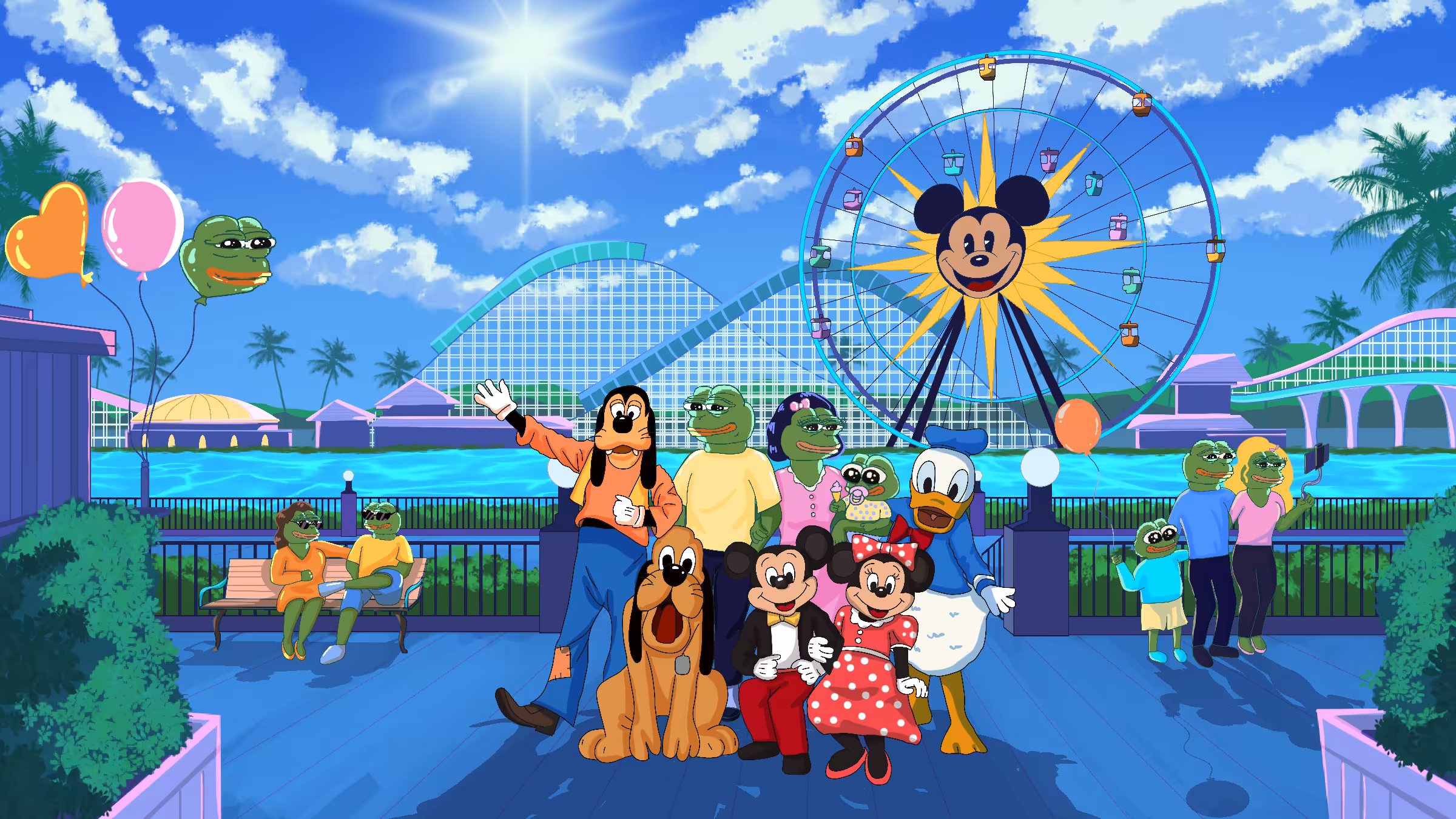 Pepe family 3 - in Disneyland