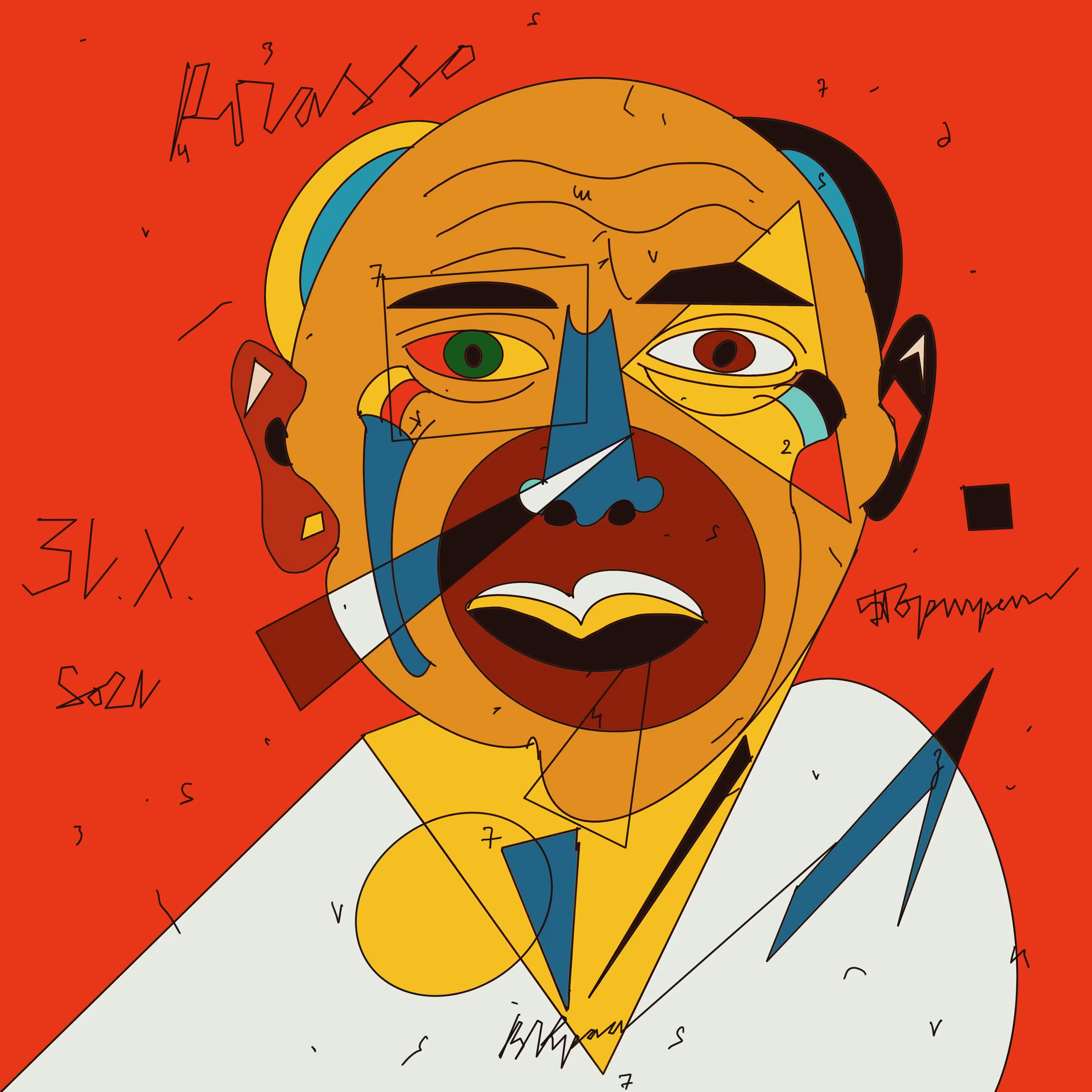 COMPOSITION PORTRAIT. PICASSO. 