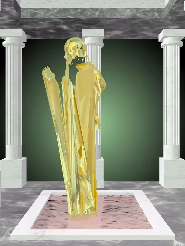 HeavenComputer: The Robotic Green-Golden Goblet Man #7566