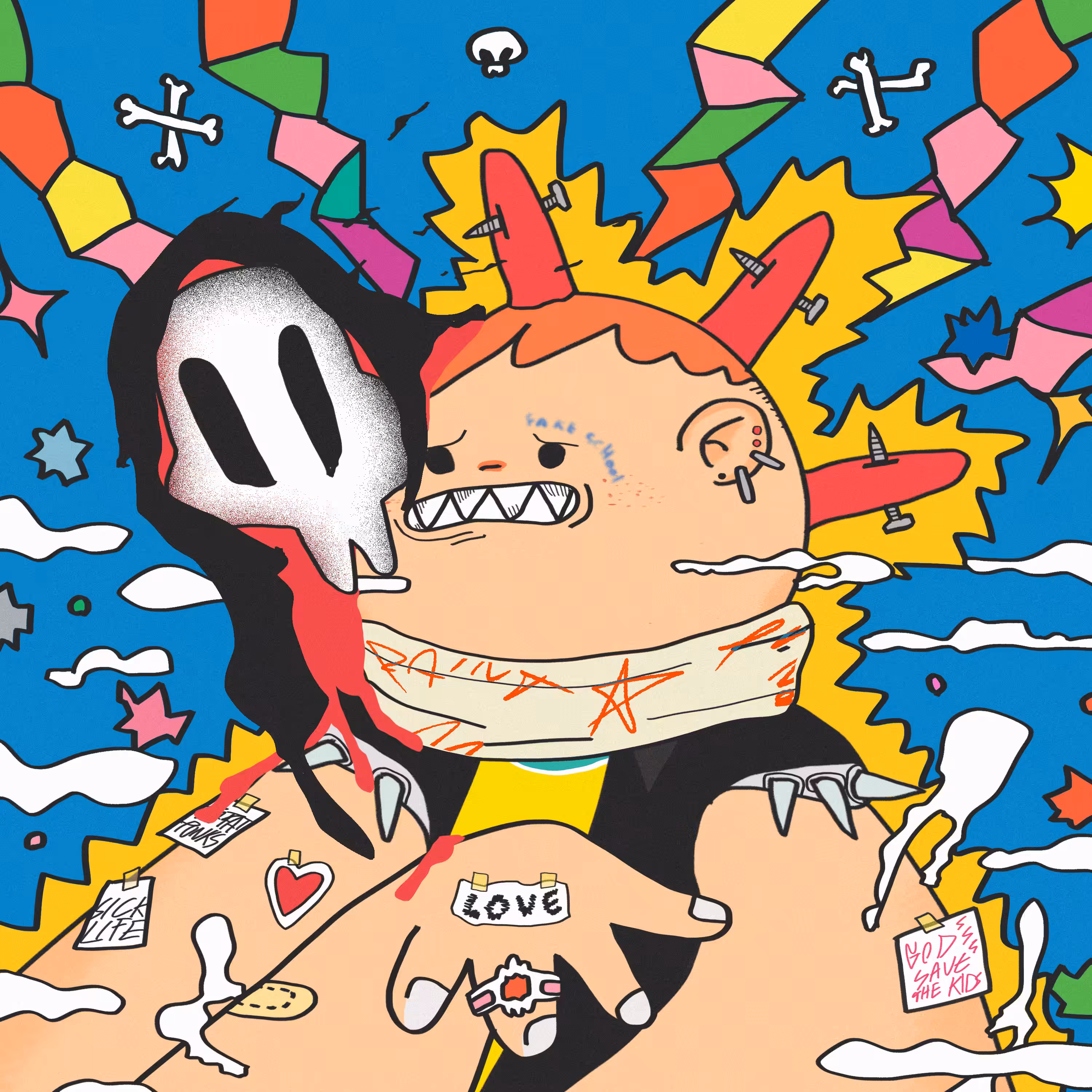 SICK, KIDS, SKULL, PUNK
