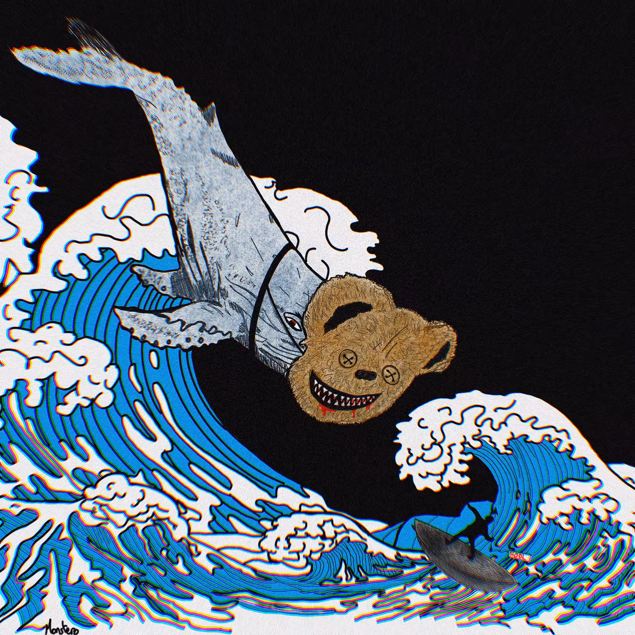 Bear whale and the hodler