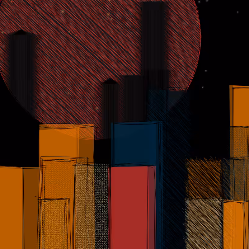 hastily-drawn cityscape sketch #27