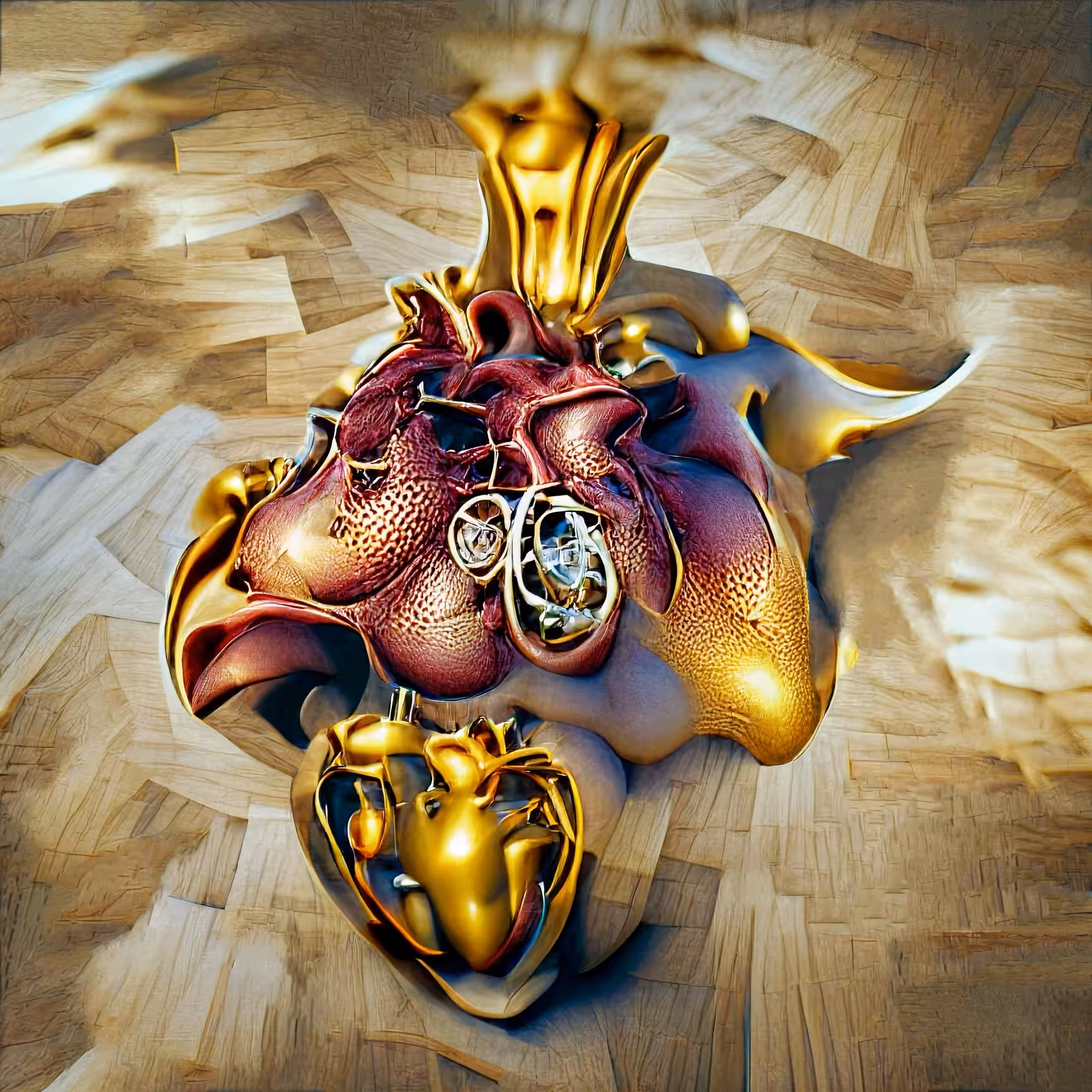 009 Gold Heart