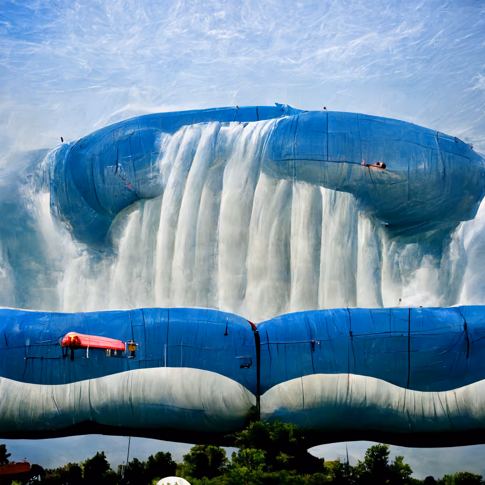 inflatable waterfall