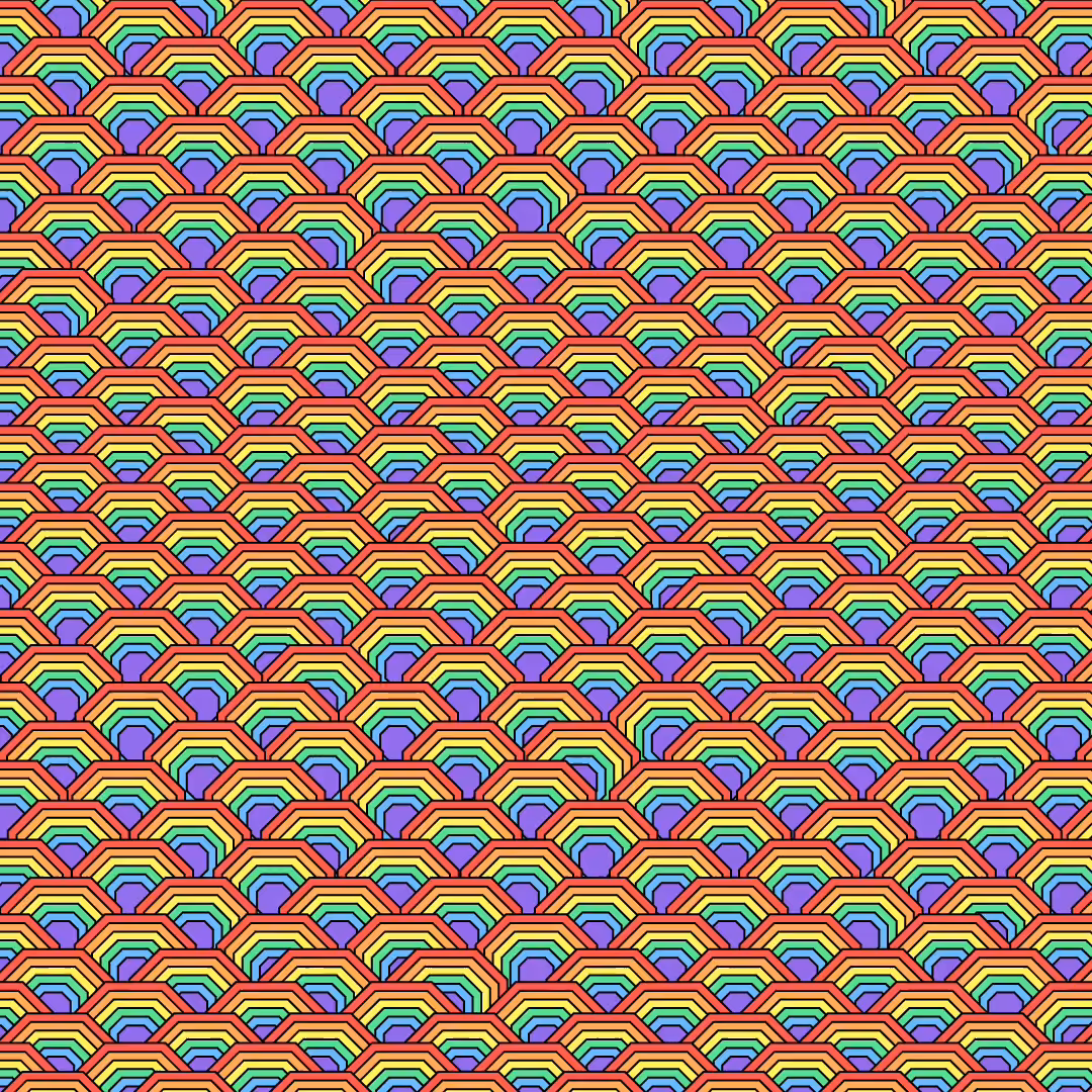 A sea of rainbows
