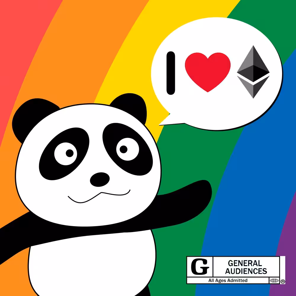 Crypto Panda loves Ethereum