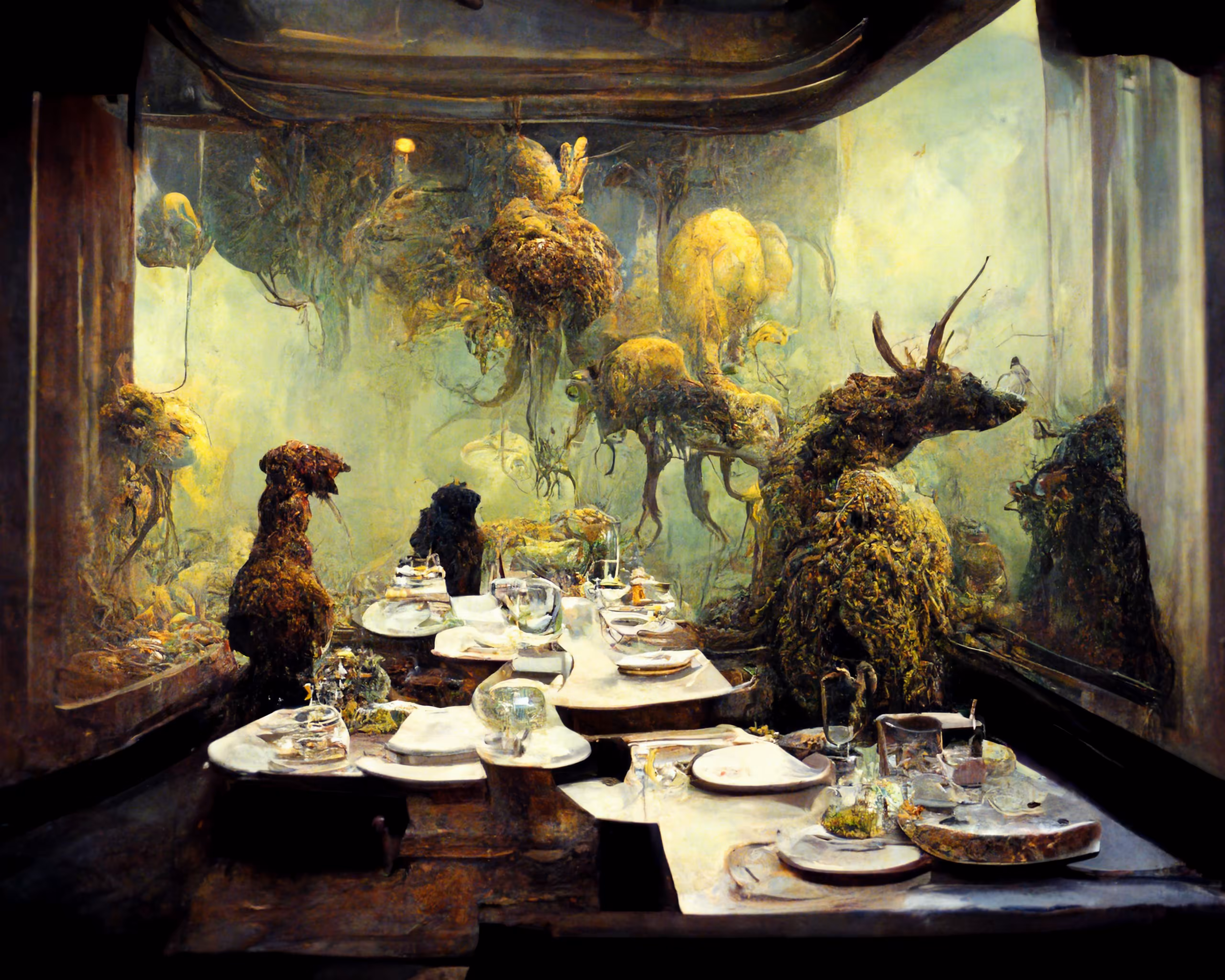 Luxury Dinner in the Atrium. 