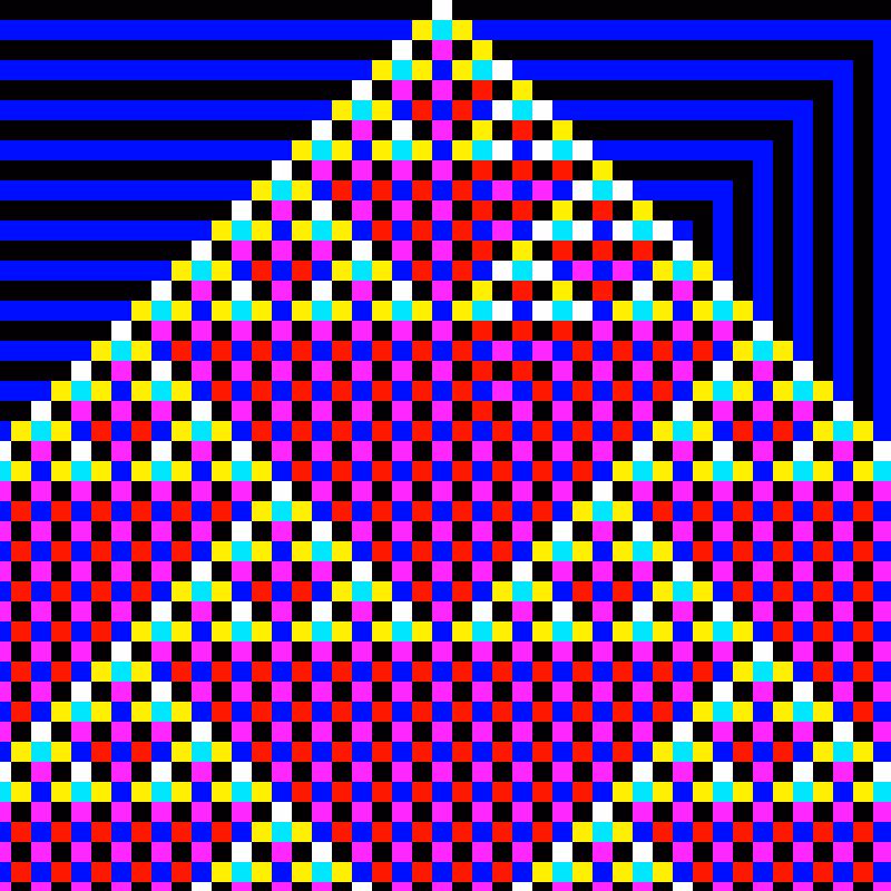RGB Elementary Cellular Automaton #34