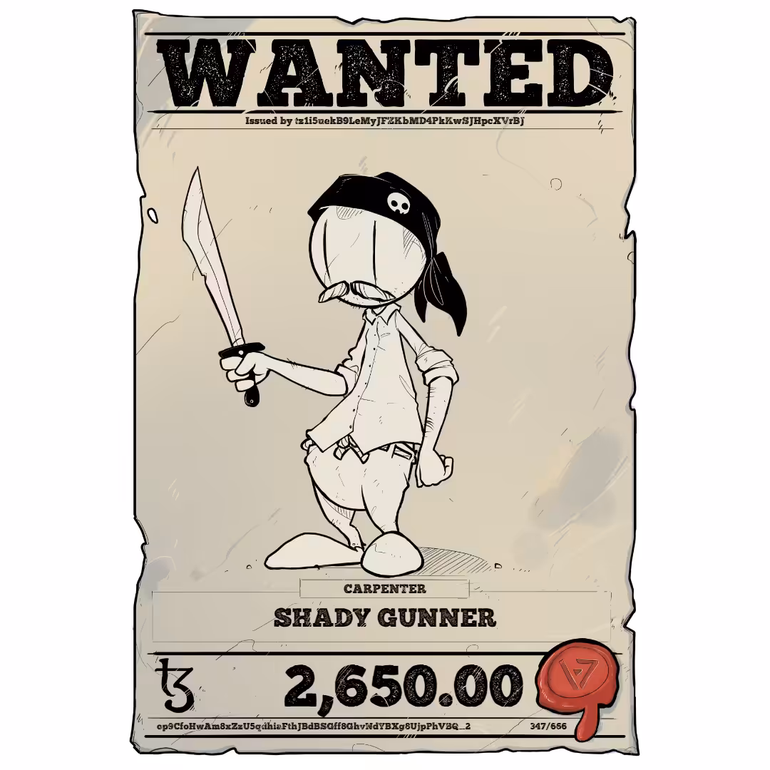 SHADY GUNNER | TEZOS PIRATE 347/666