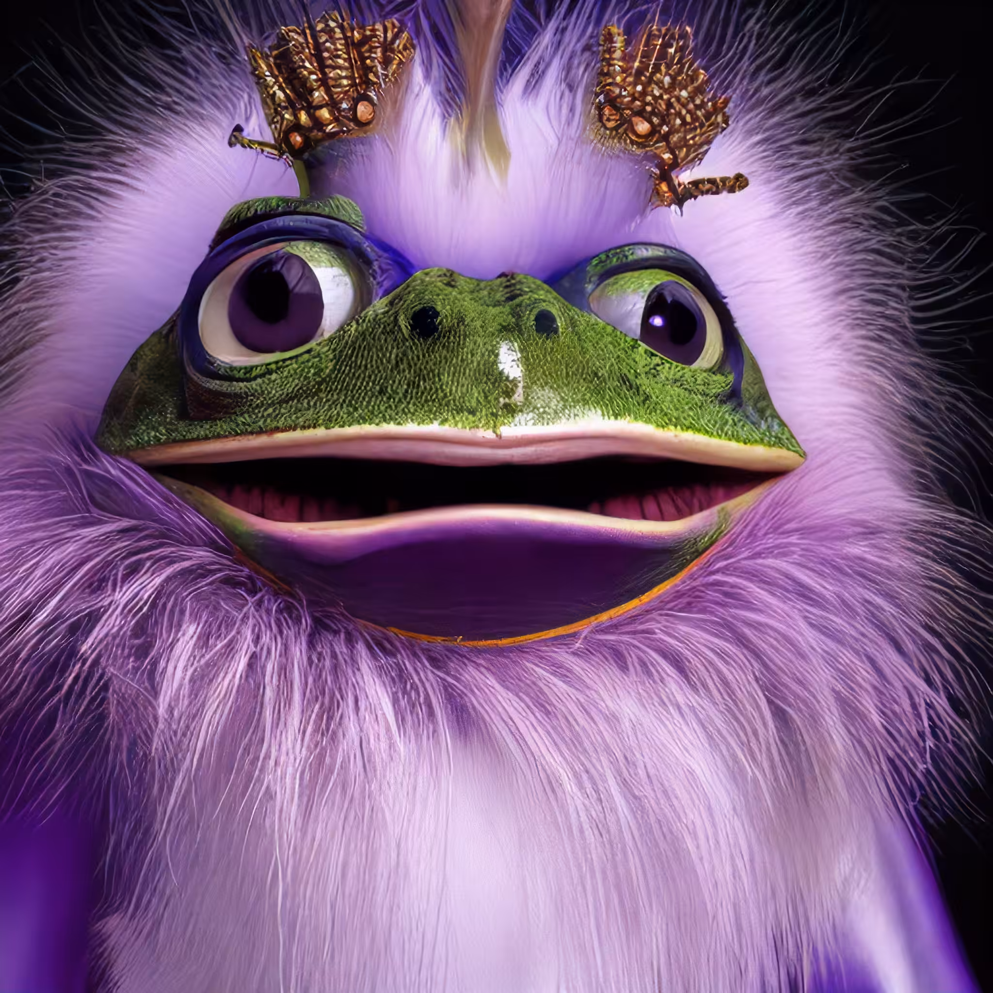 Adorable Furry Creature Collection: Furry Frog 0619