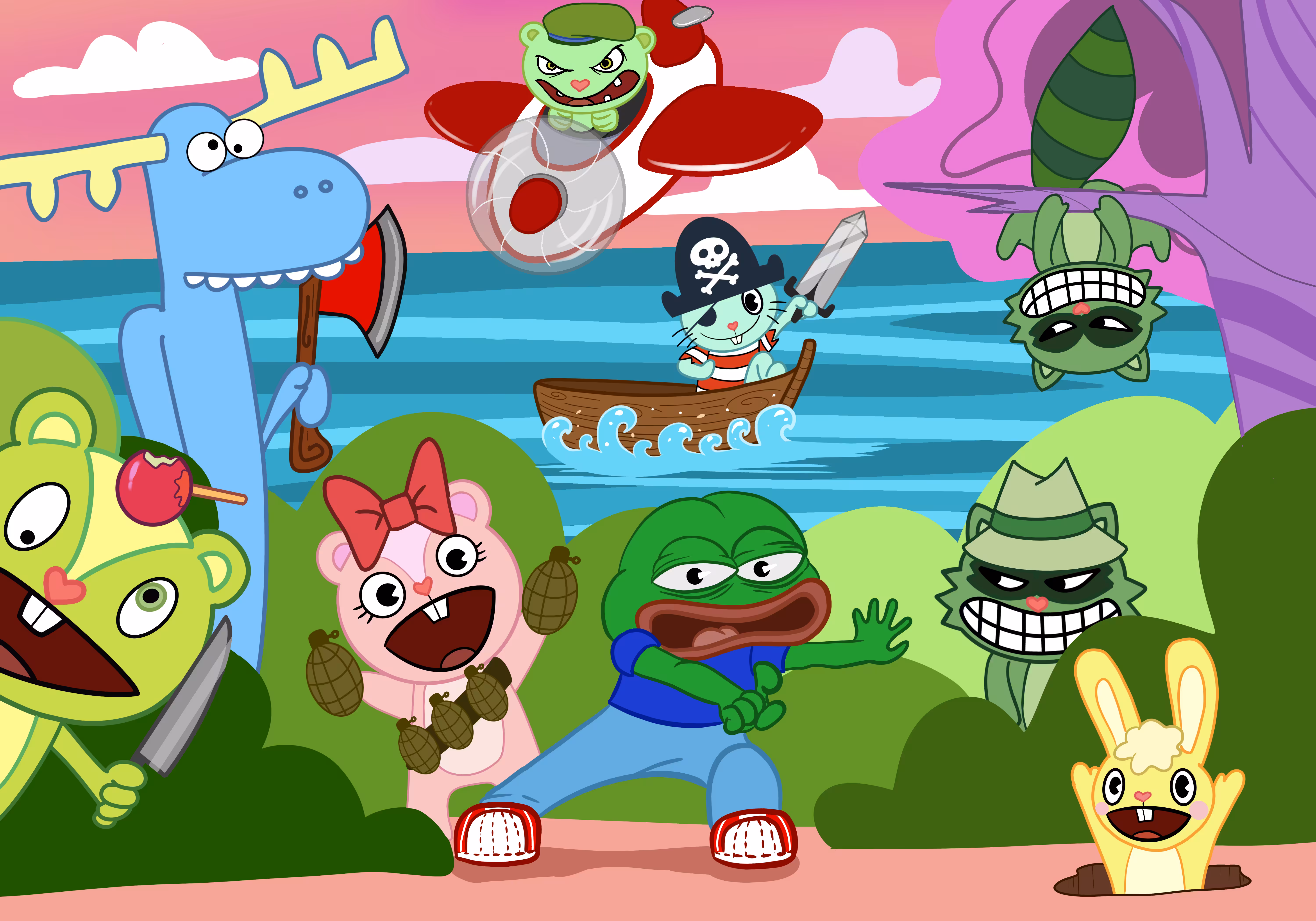 Happy Pepe Friends