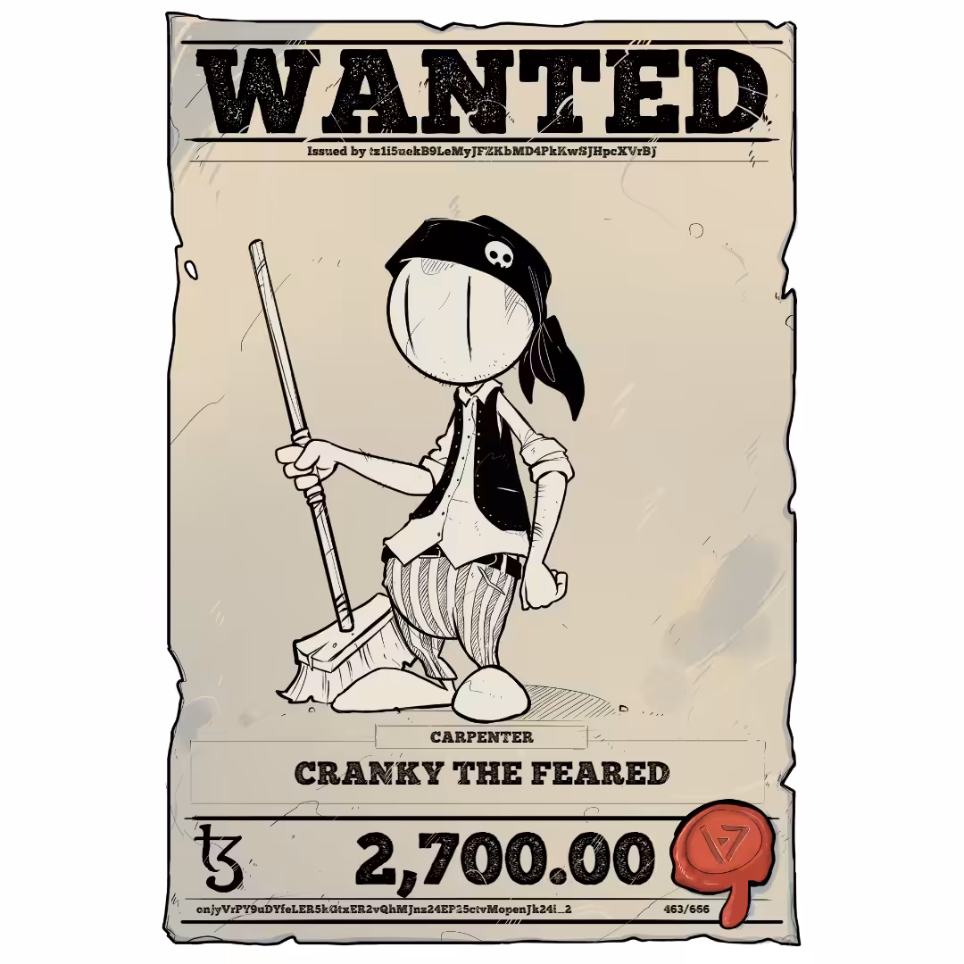 CRANKY THE FEARED | TEZOS PIRATE 463/666