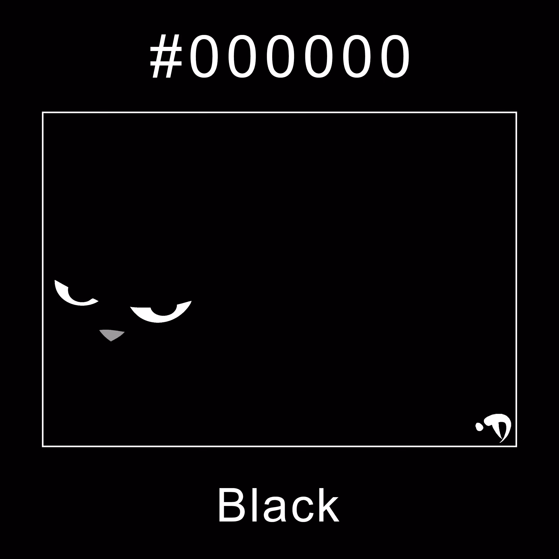 (Series 1) Curvy Cat on HEX #000000 Black - (not visible)