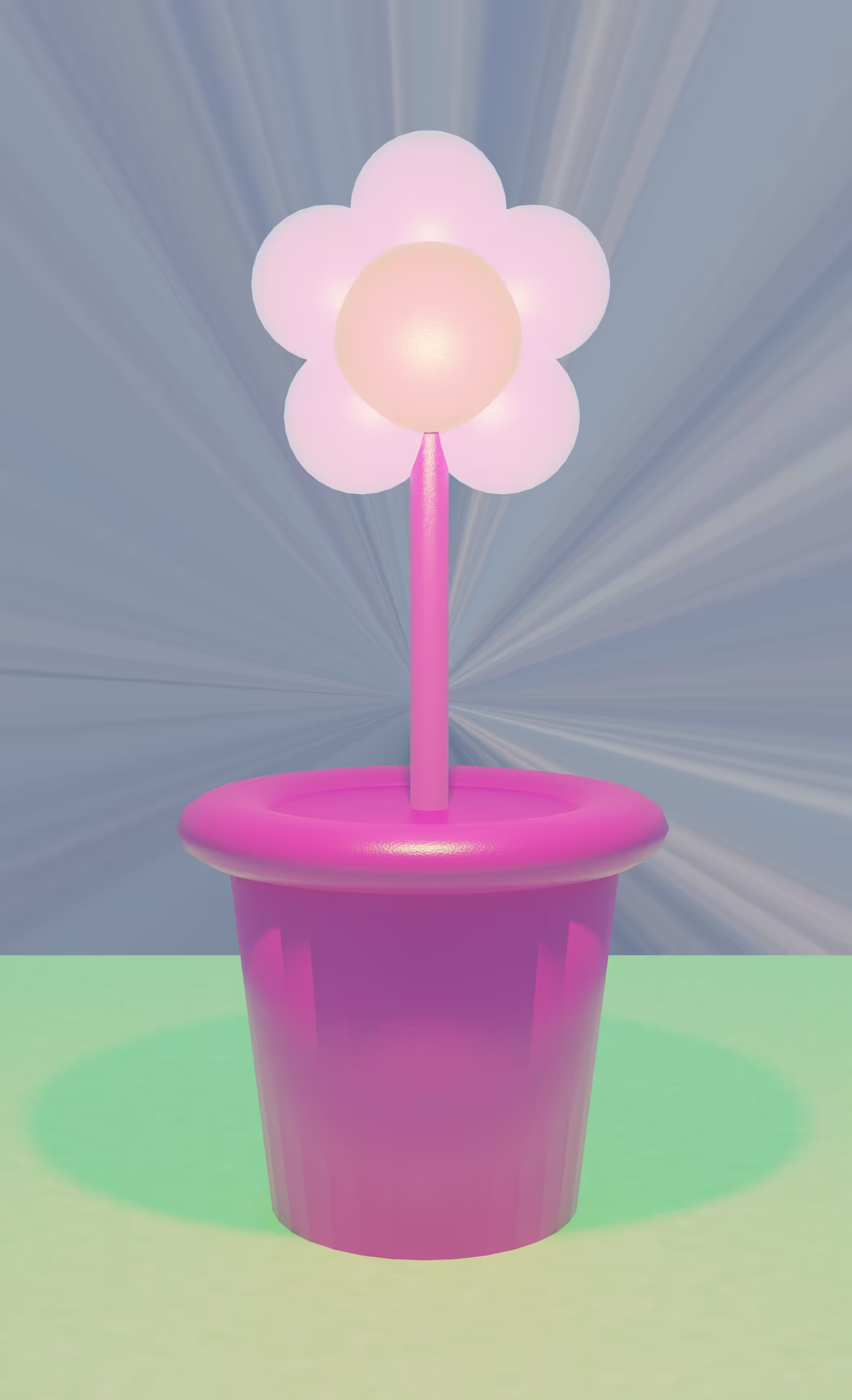 The flower and its vase