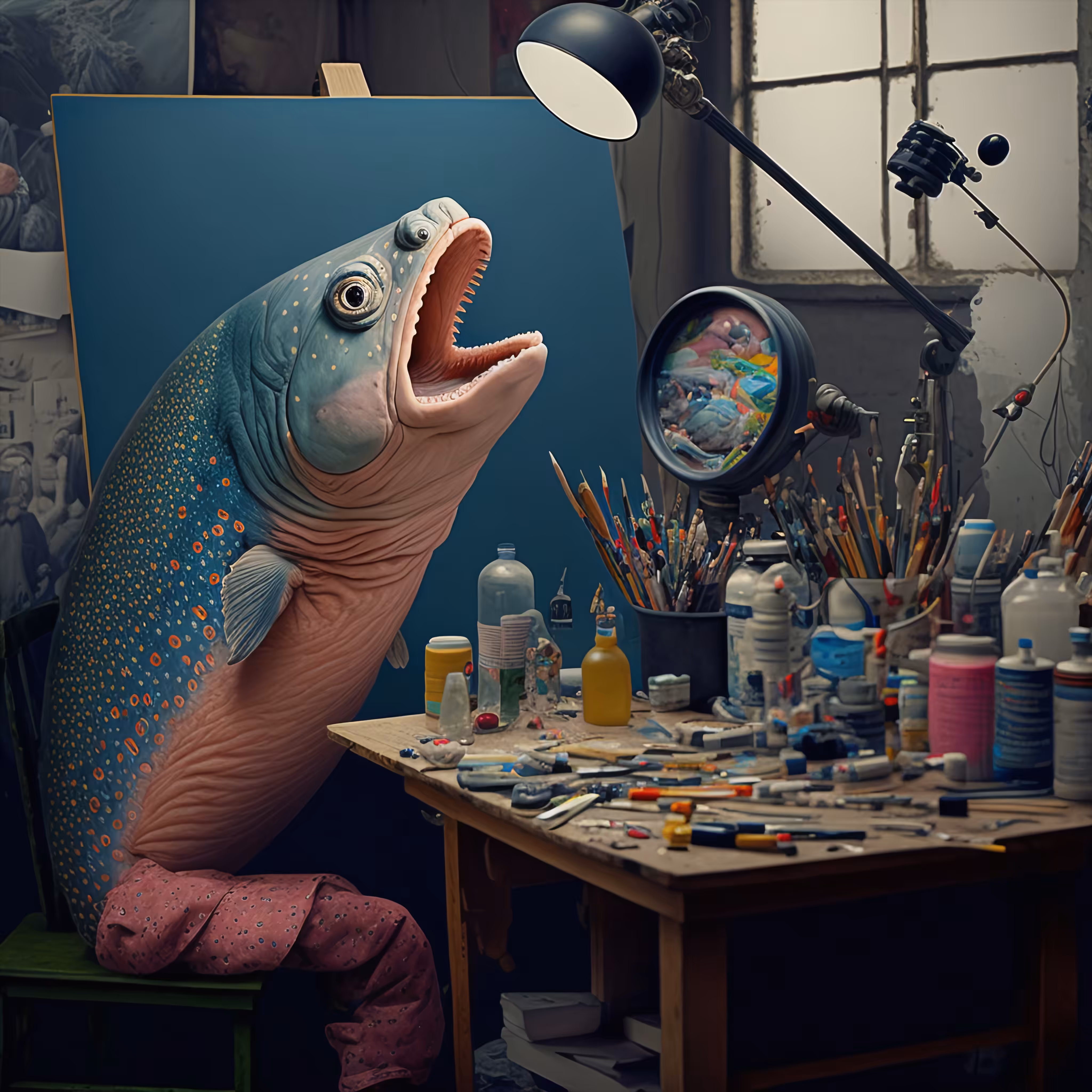 An Artist as a Fish.