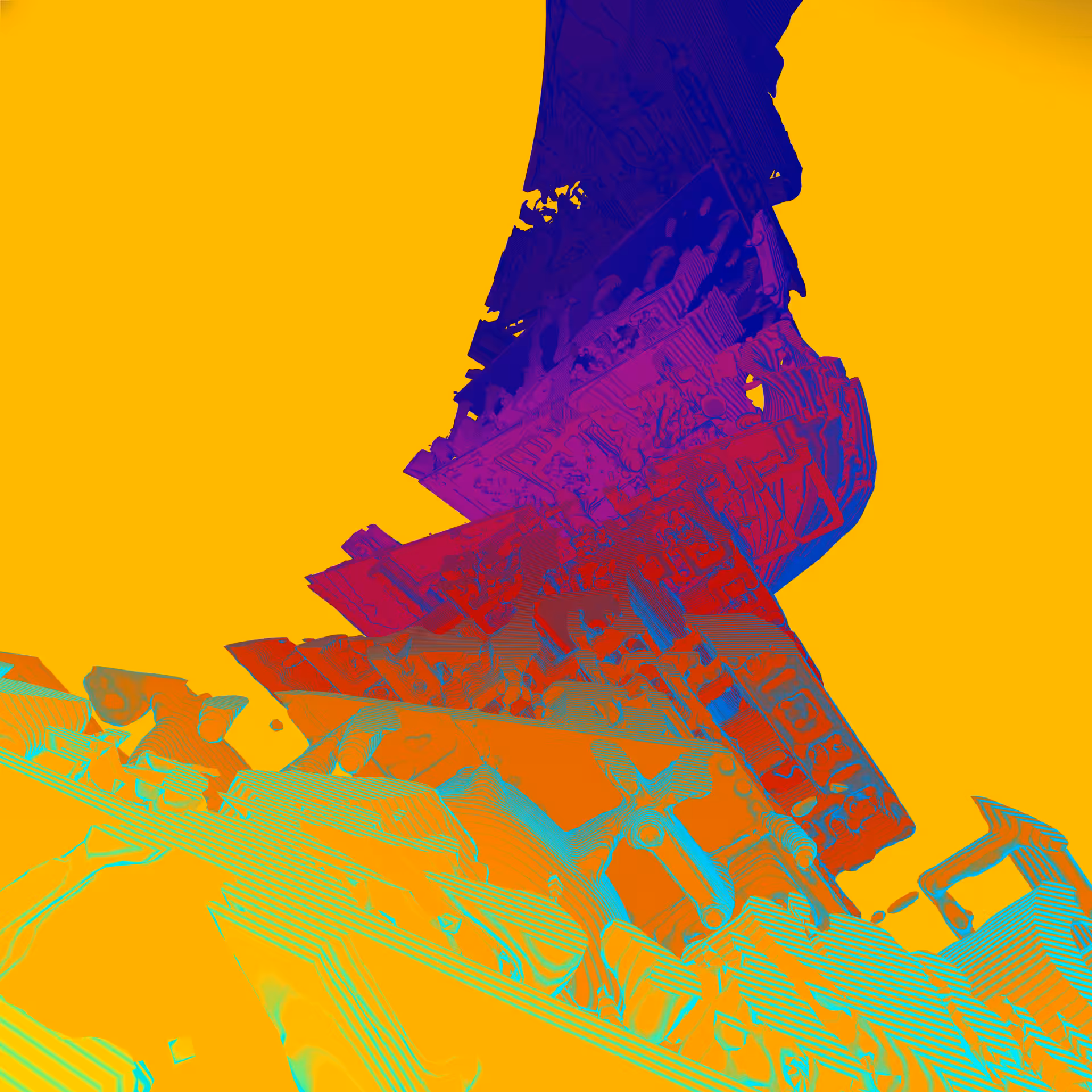 Endlessskyscraper. Flickering gradient. F540