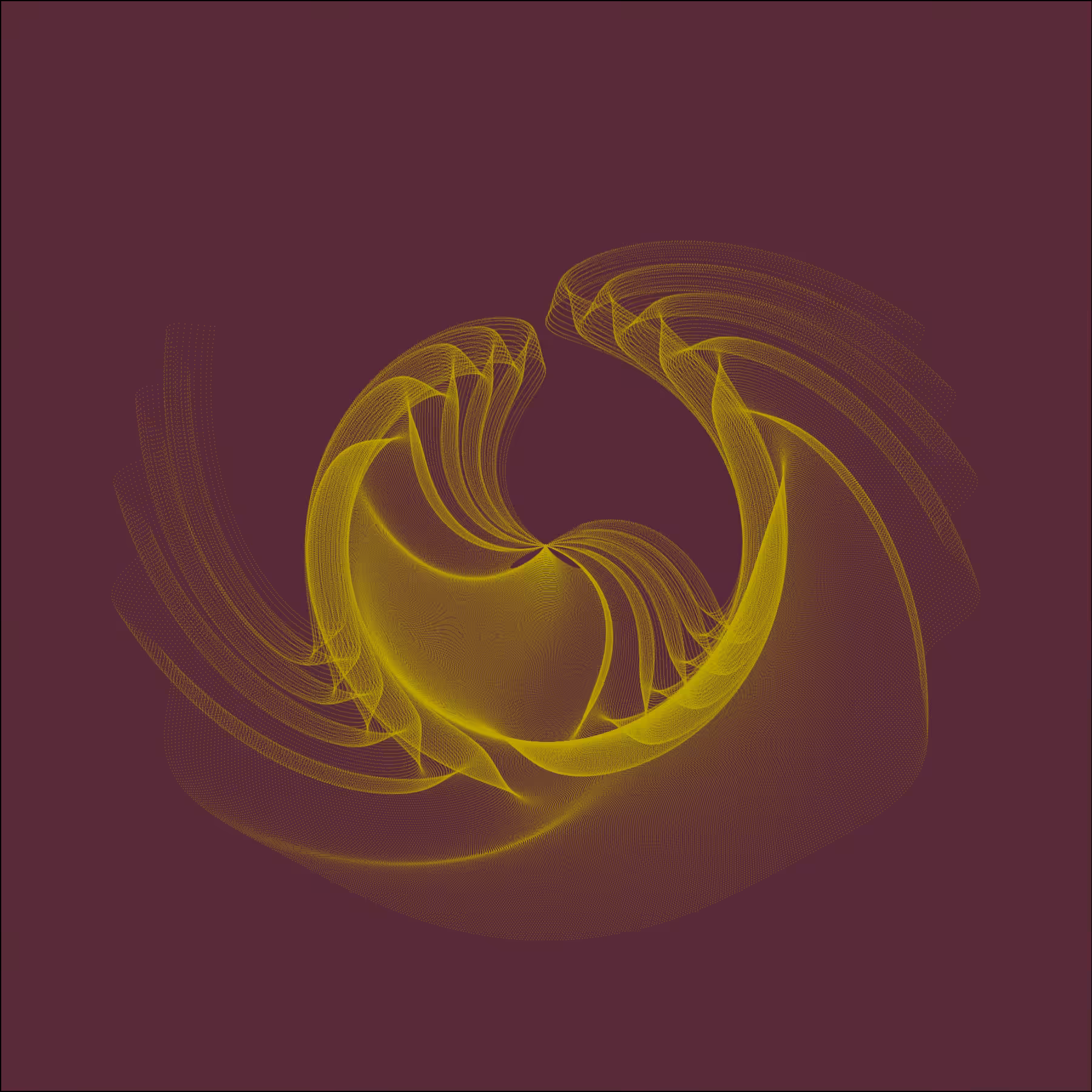 Randomized Circles #7/7 - Neon and Bordeaux