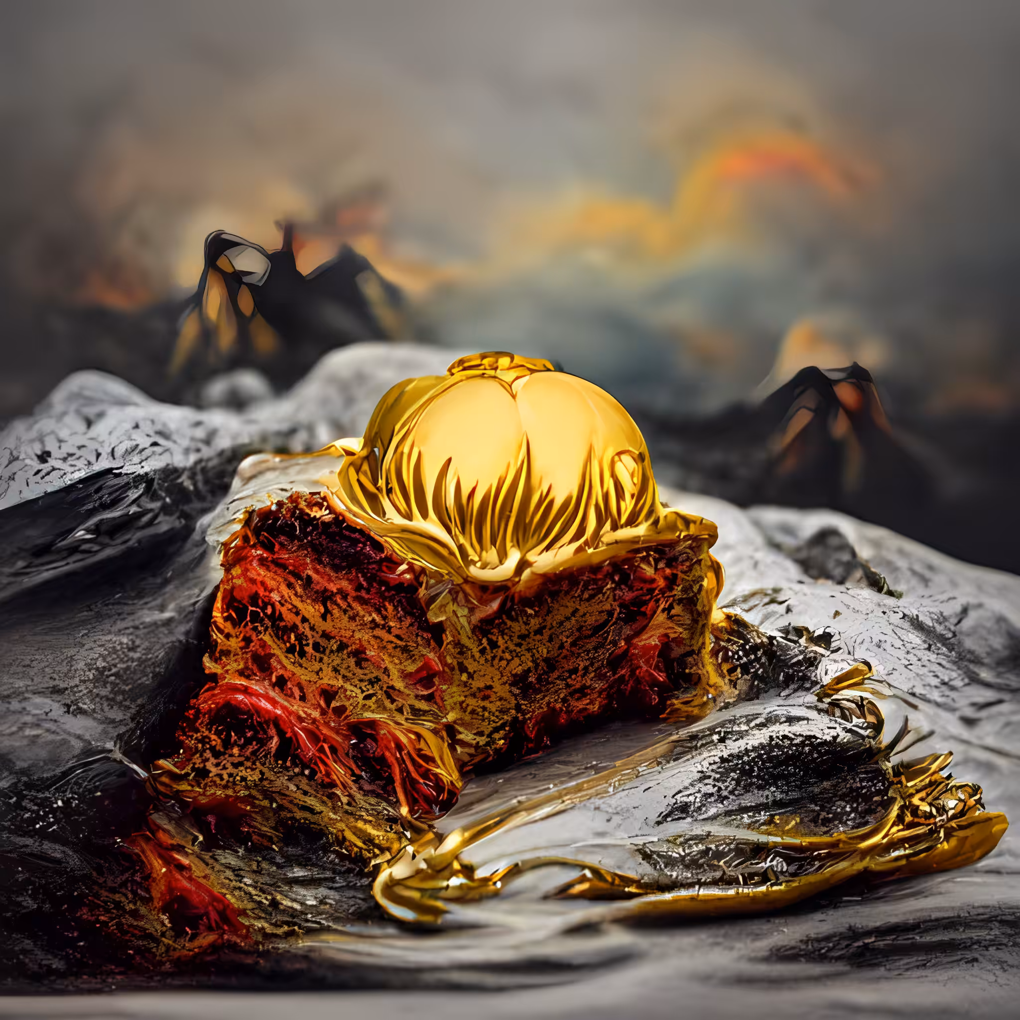 Gold Lava Cake 