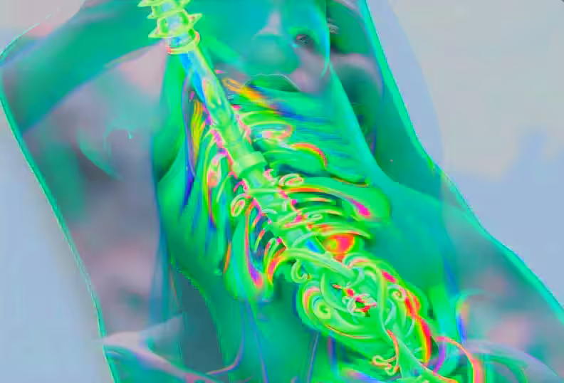 Glitched Womens Anatomical Study