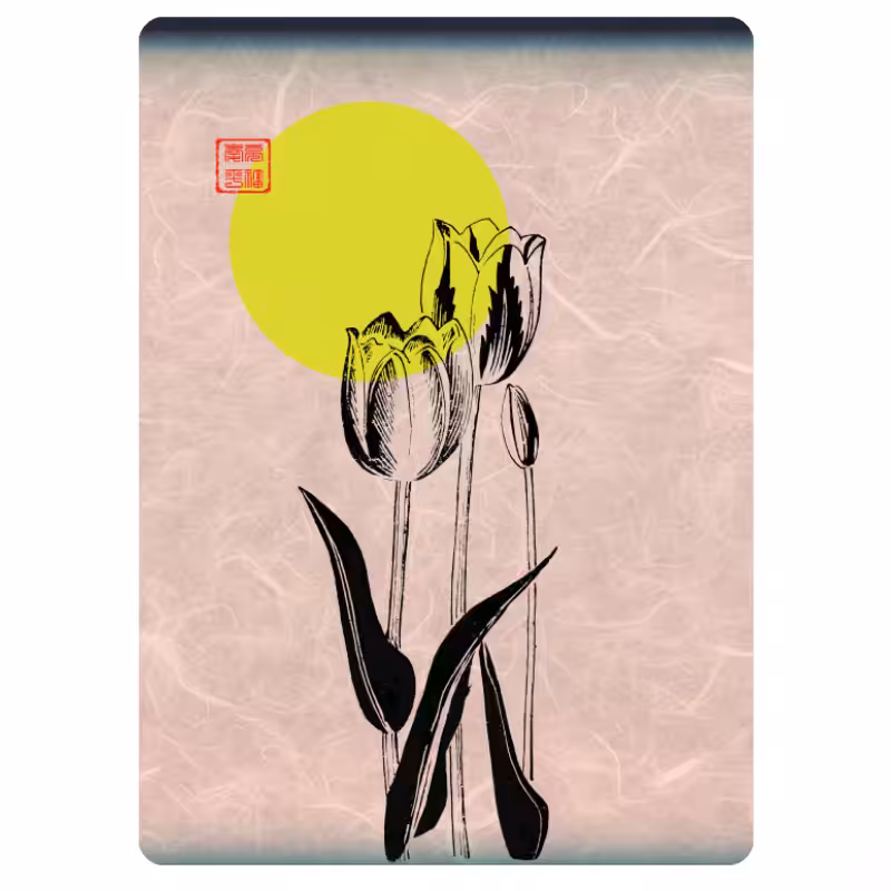 Zen flower card #18