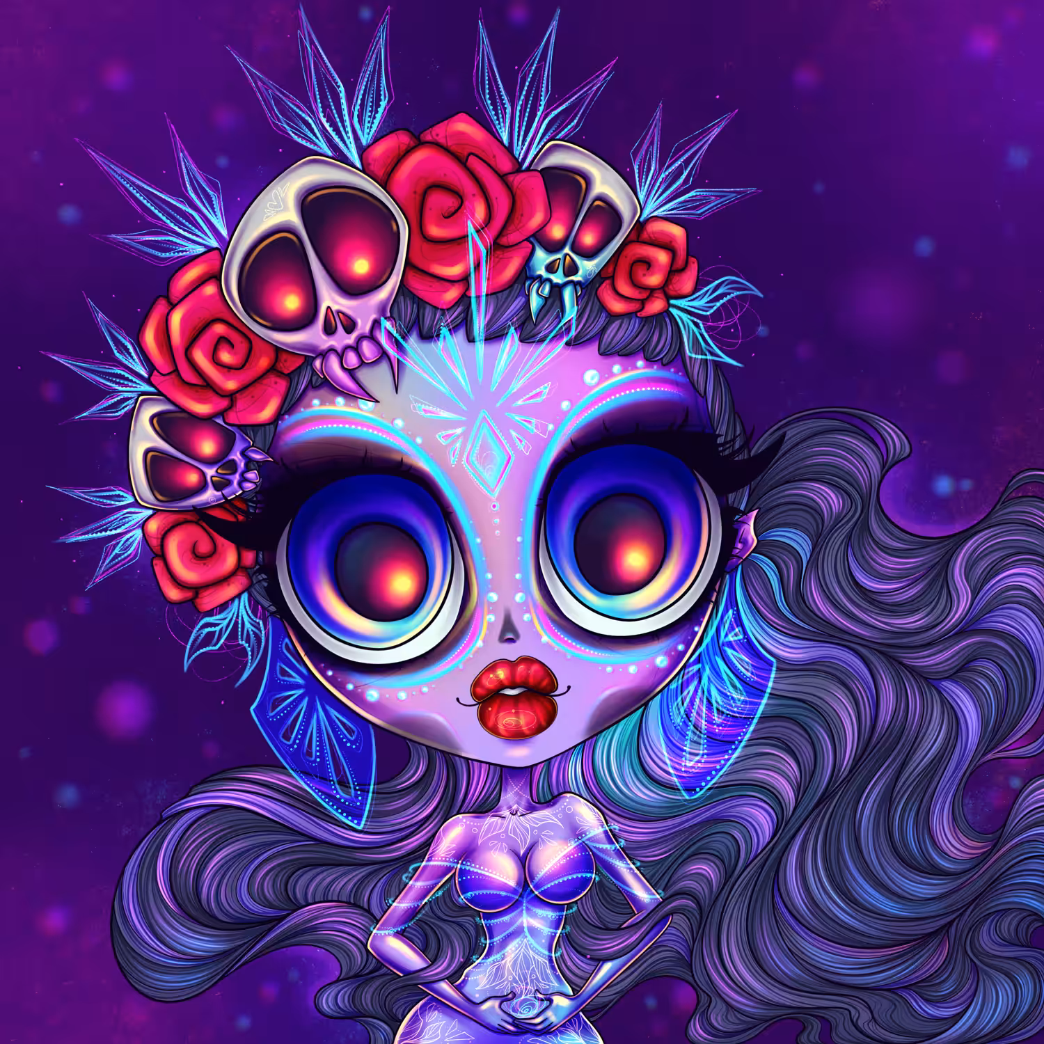 Neon Dark Lady
