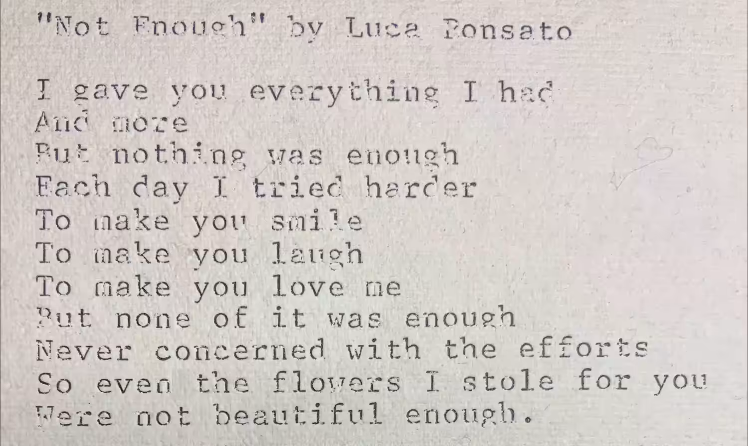Not Enough
