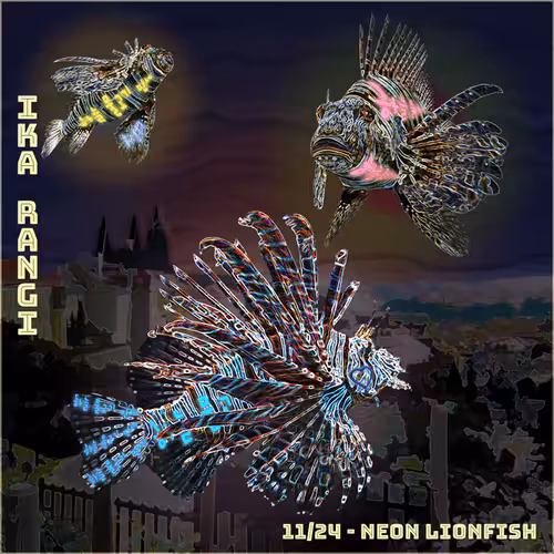 Ika Rangi Series: Number 11 of 24 - Neon Lionfish
