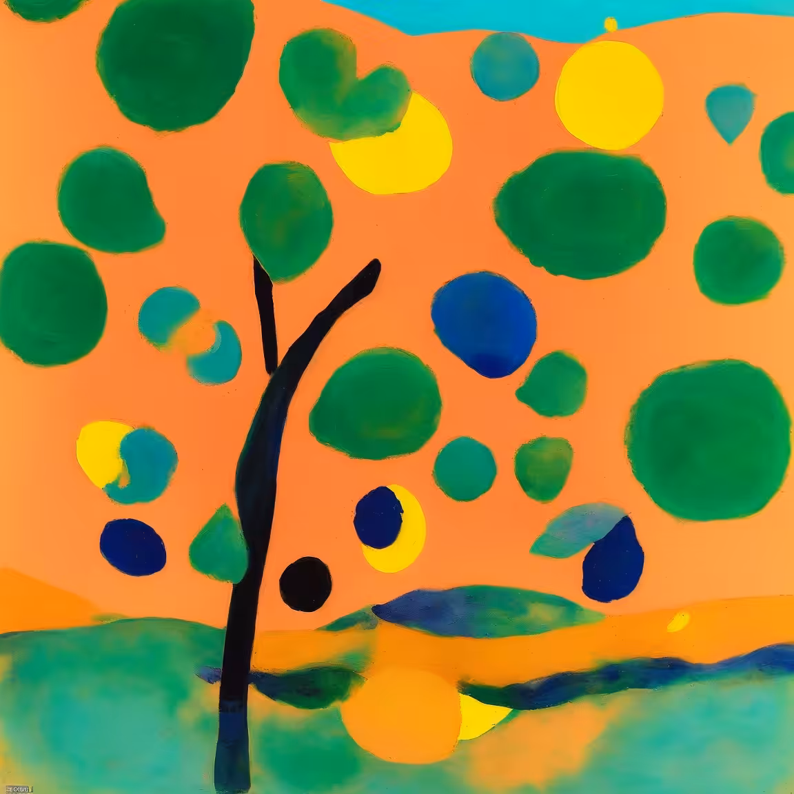 Elemental effortless study of semi-abstract natural landscapes #21