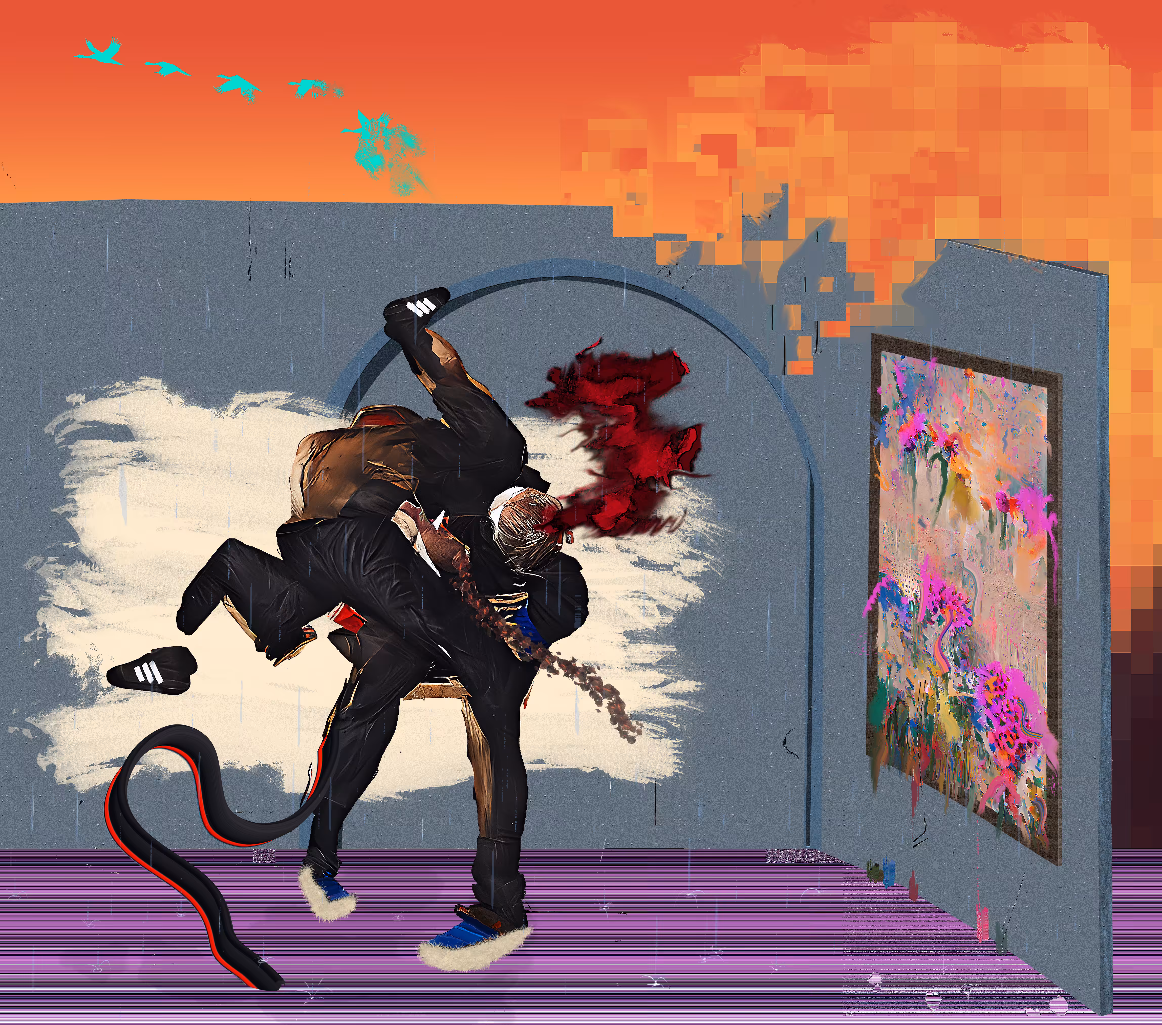 Fight #4 (The fire of chimera, luckily it started to rain)