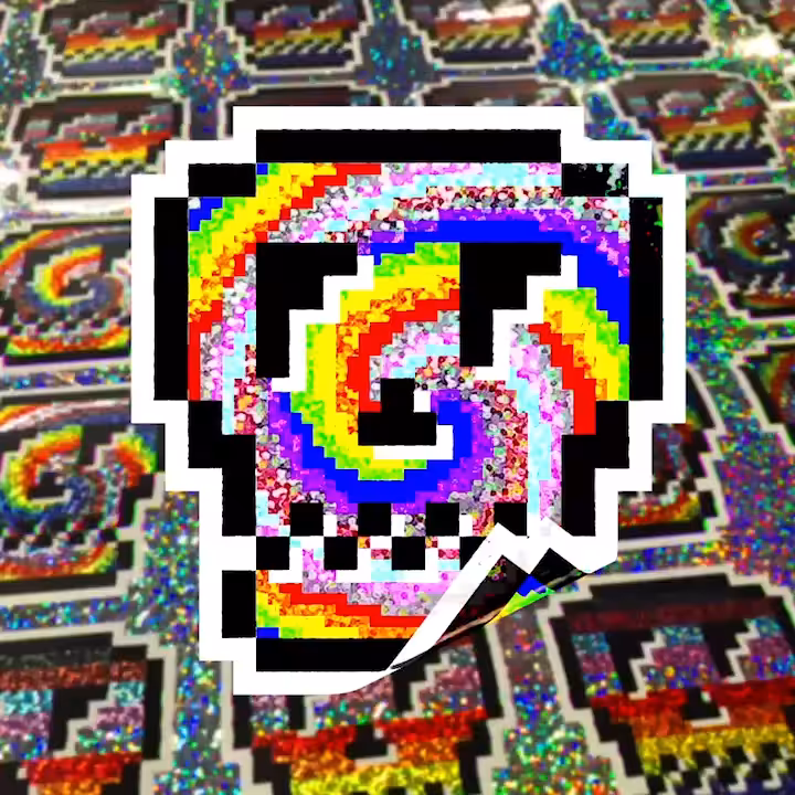 PRIDE SKULL (swirls)